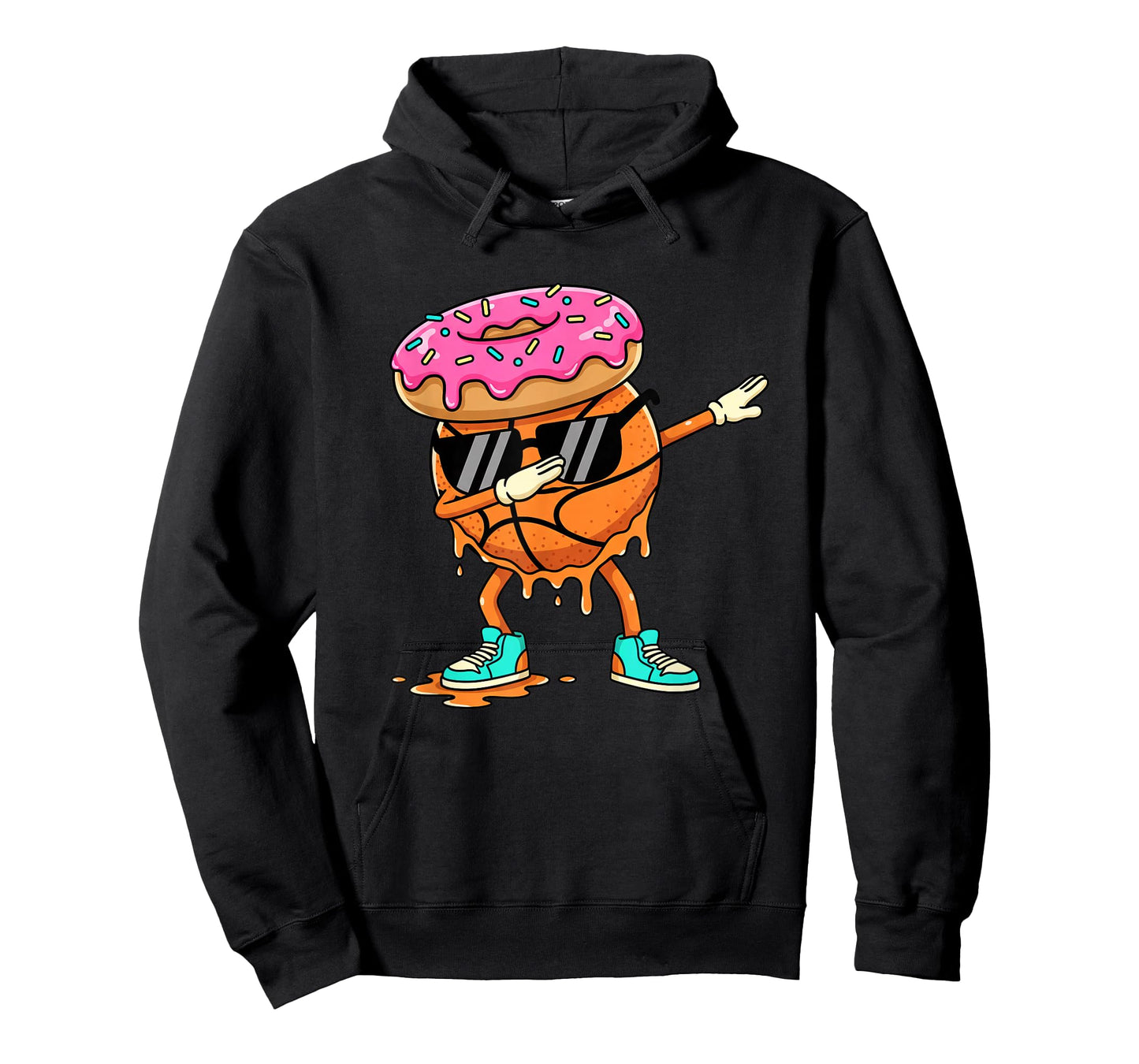 Basketball Donut Dab - Funny Basketball Character Design T-Shirt