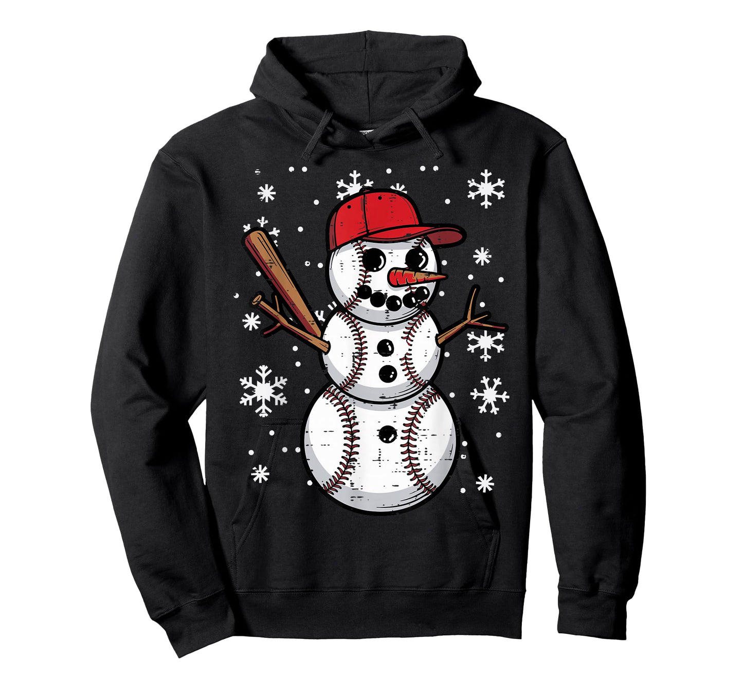 Christmas Snowman Baseball Player Xmas Sports Boys Kids Men T-Shirt