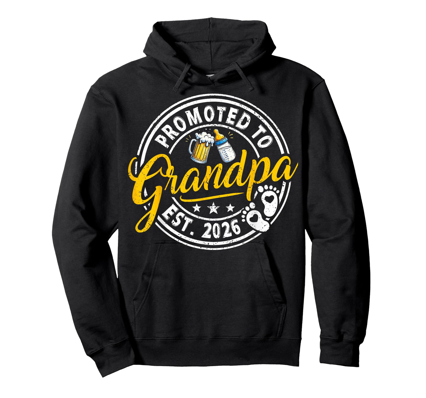 Promoted to Grandpa est. 2026 Funny Baby Announcement Mens T-Shirt