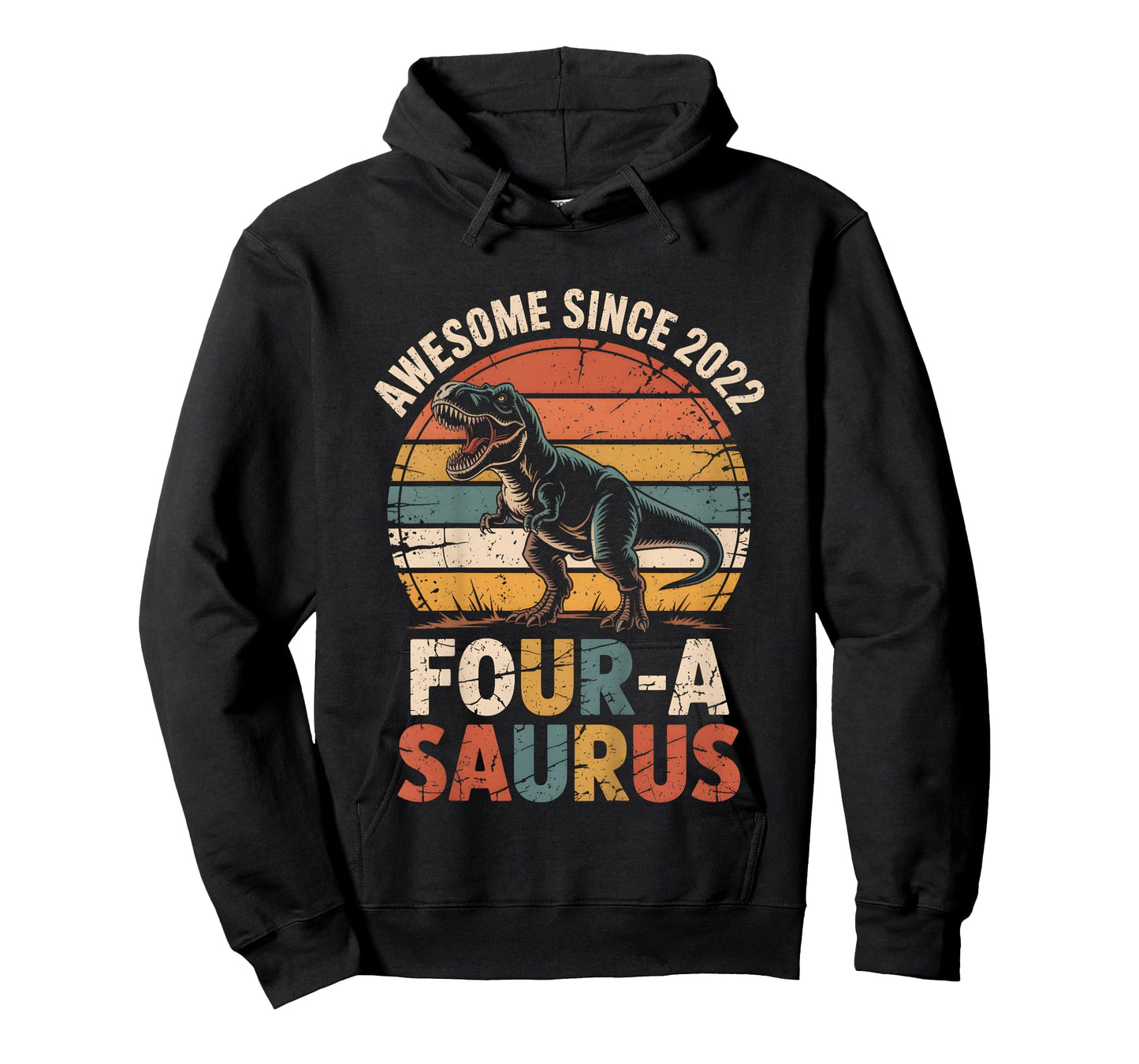 4 Year Old Dinosaur 4th Birthday Gift Trex Dino Four Saurus T-Shirt