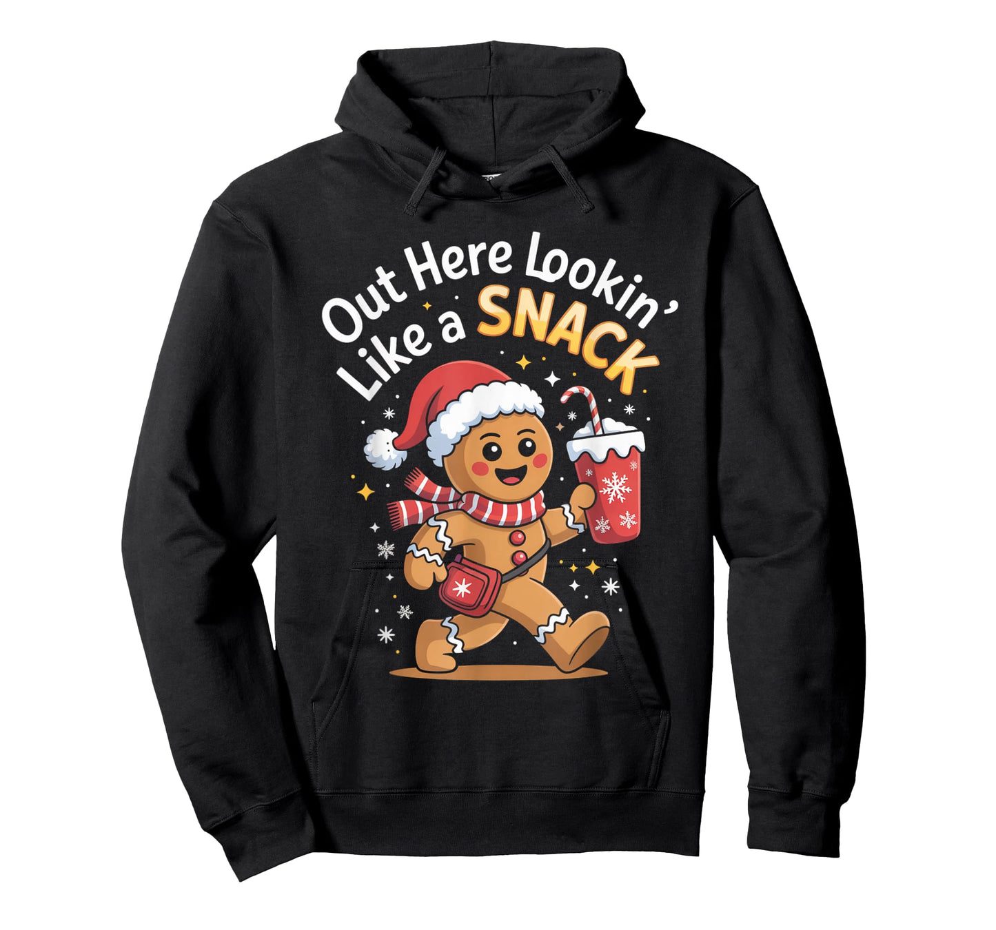 Out Here Lookin’ Like A Snack Cute Xmas Funny Gingerbread T-Shirt