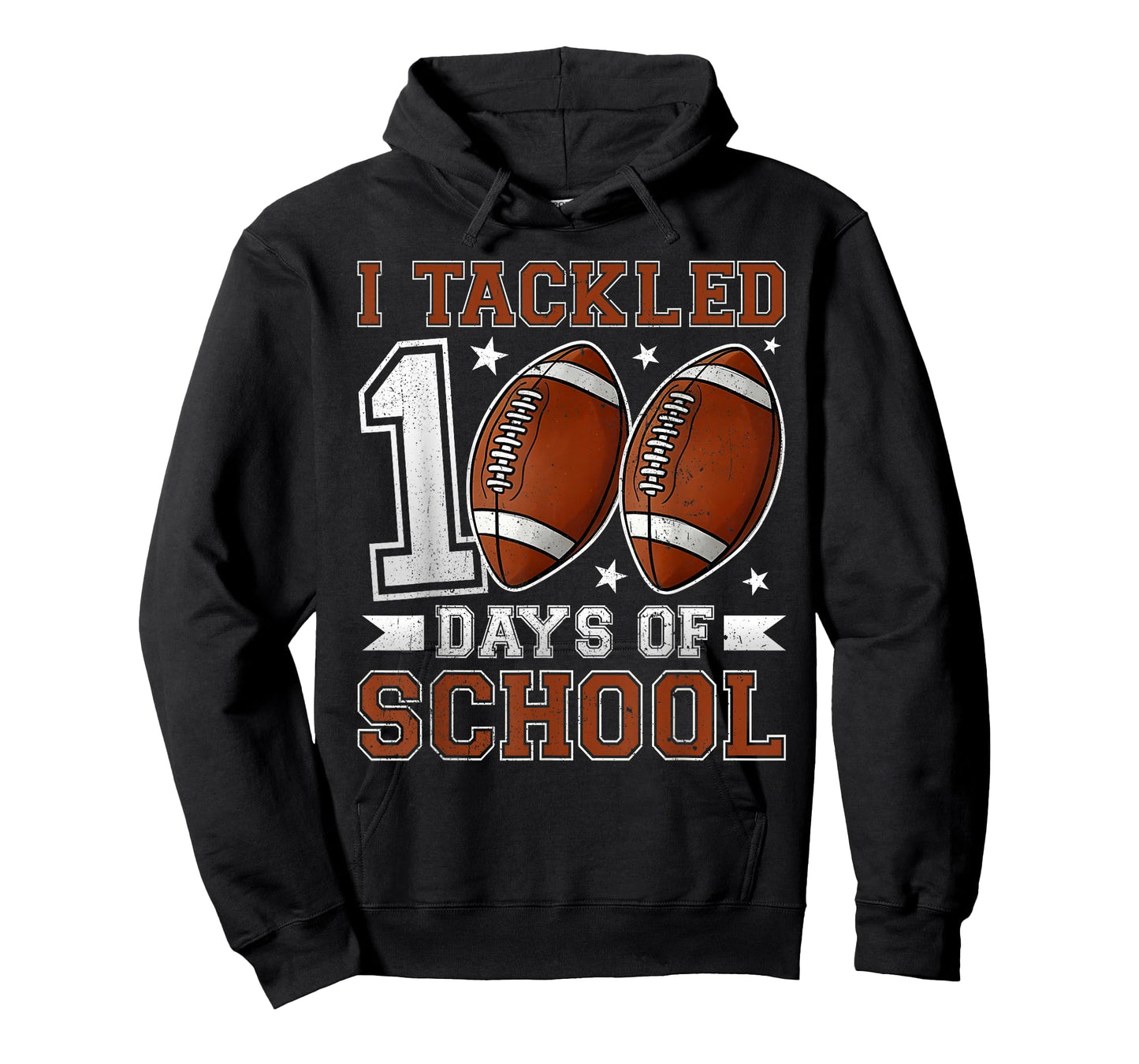 I Tackled 100 Days of School 100th Day Football Boy Kids T-Shirt