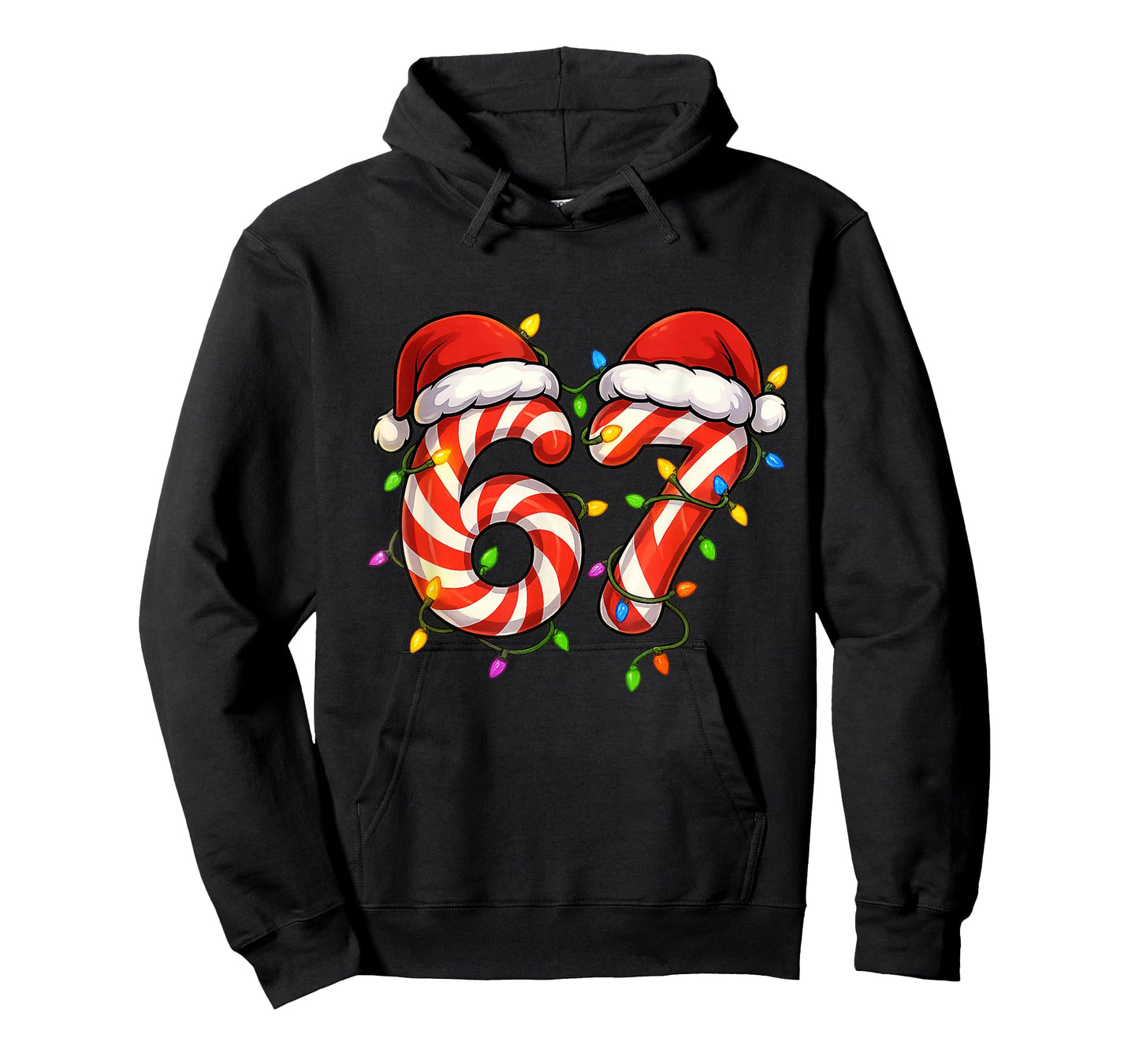 Viral 67 Candy Canes Santa Holiday Kids Humor T-Shirt