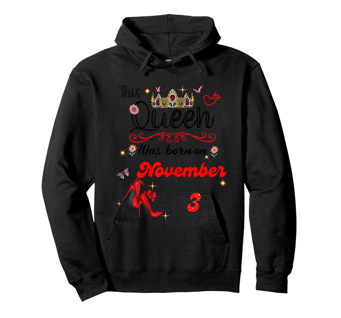A Queen was Born on November 3 November 3rd Birthday T-Shirt