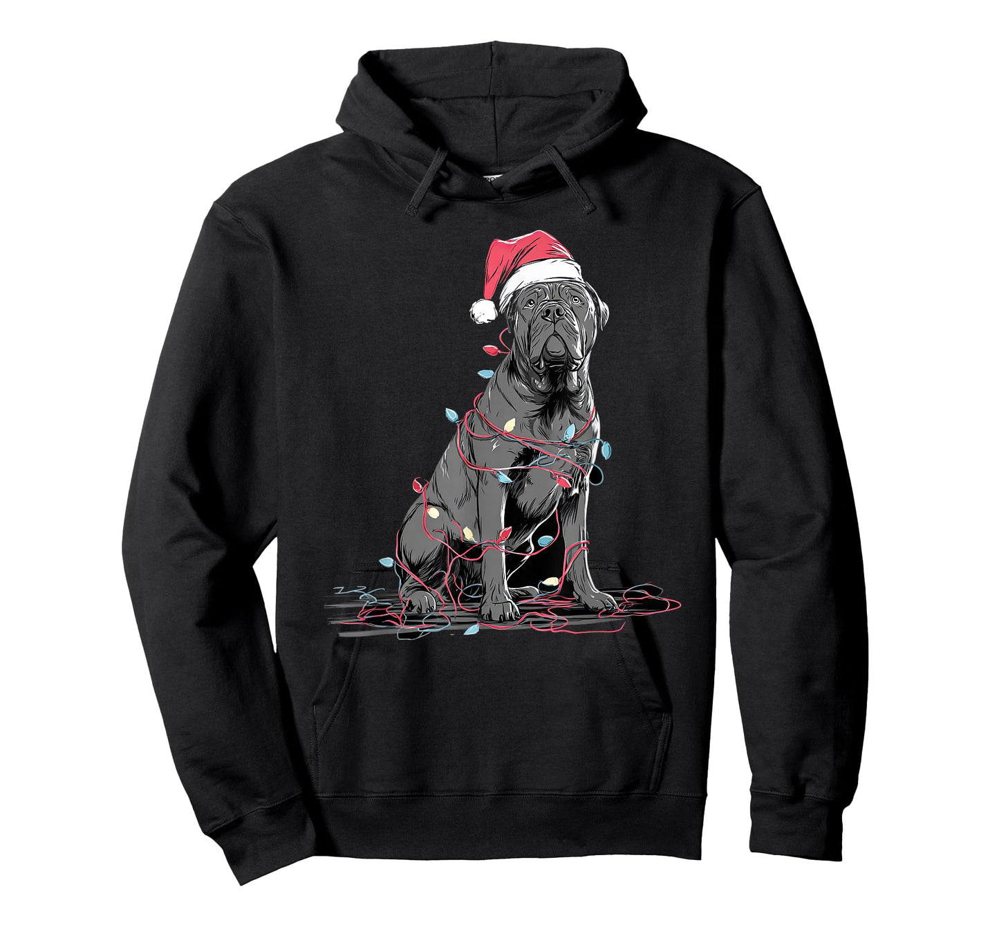 Funny Cane Corso Christmas Graphics Dog Lights Lover T-Shirt