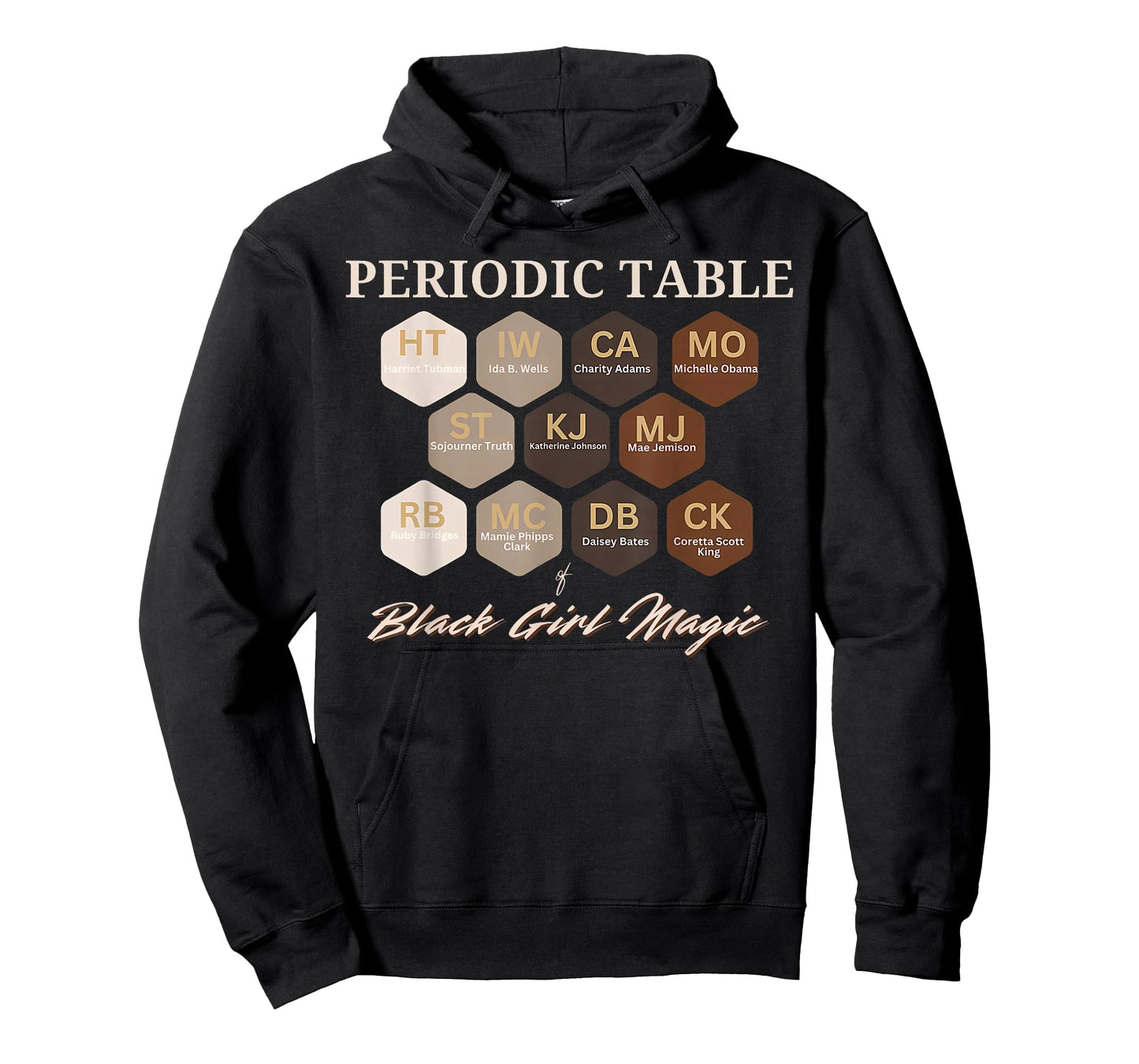 Periodic Table of Black Girl Magic Black History Teacher Kid T-Shirt