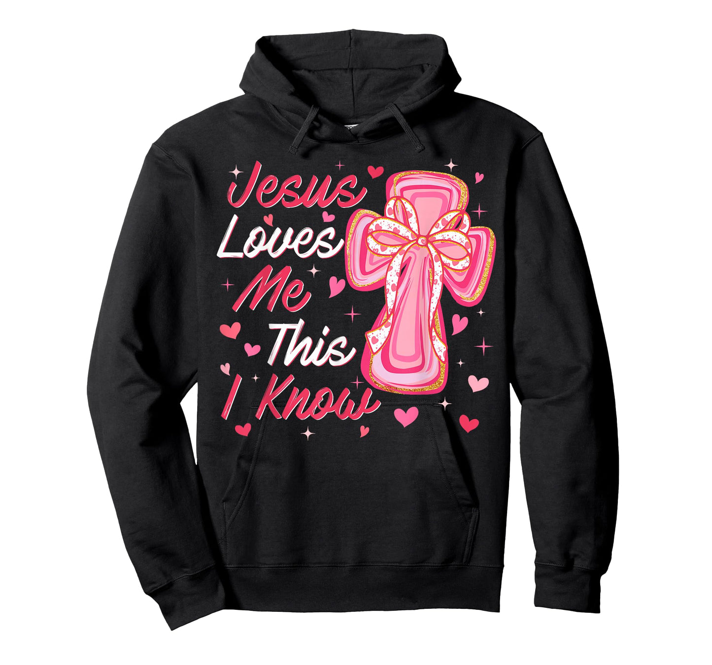 Valentine Jesus Loves Me This I Know Christian Cross Bow T-Shirt