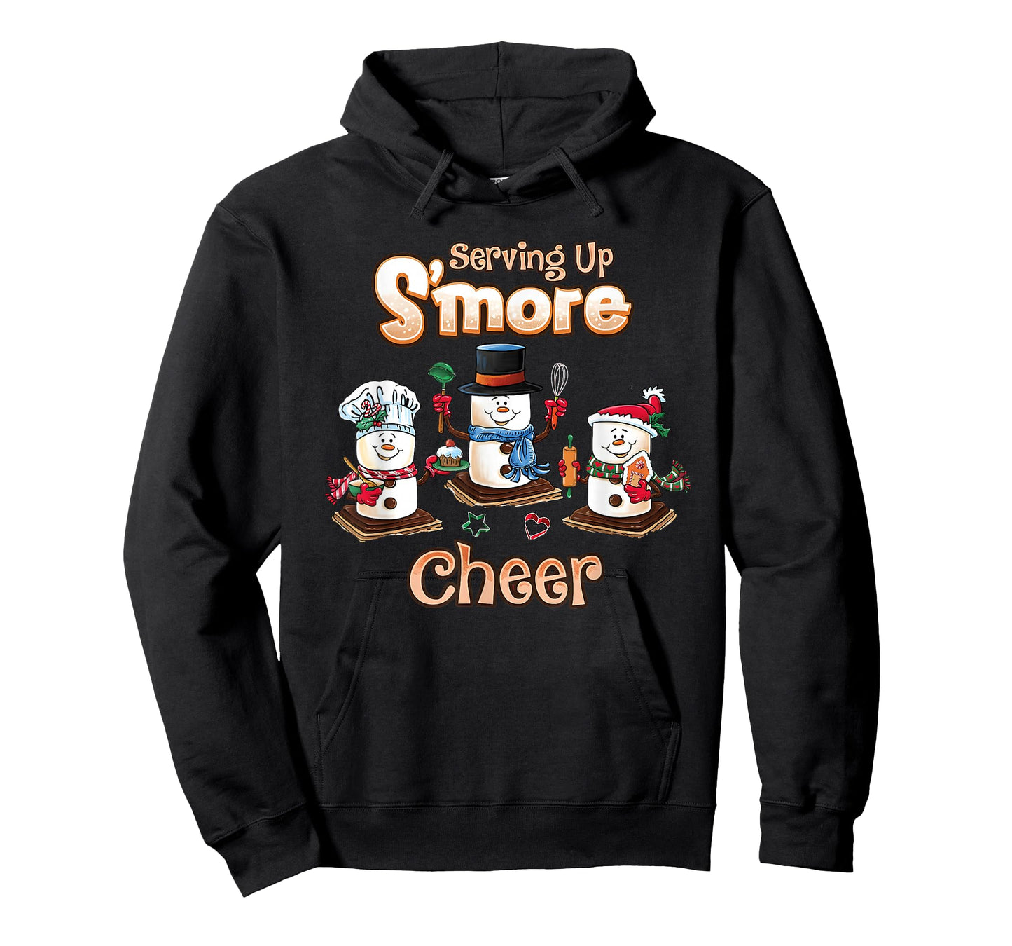 Serving Up S’More Cheer Lunch Lady Christmas Lunch Crew T-Shirt