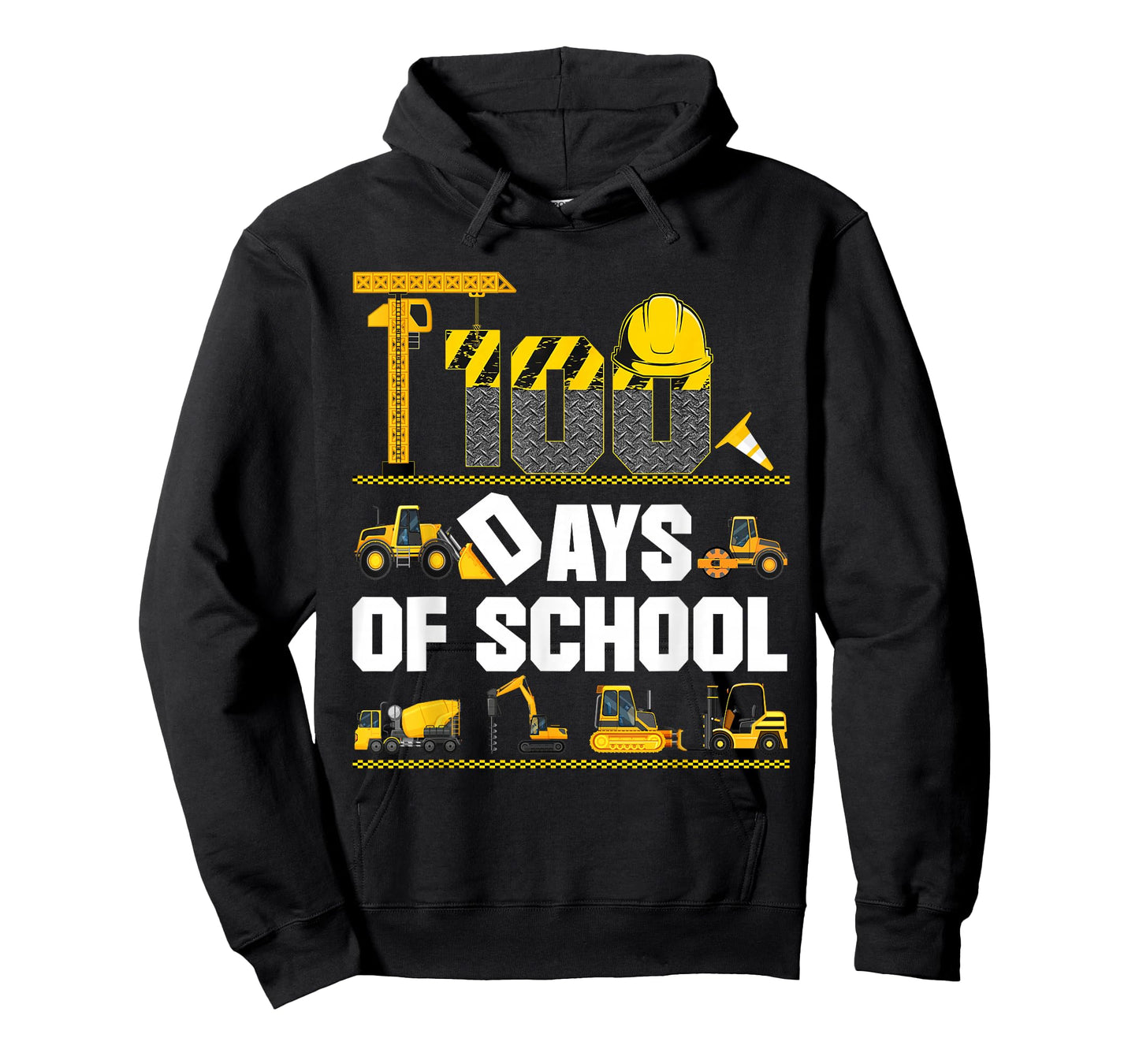 100 Days Construction 100th Day of School Girl Teacher Kid T-Shirt