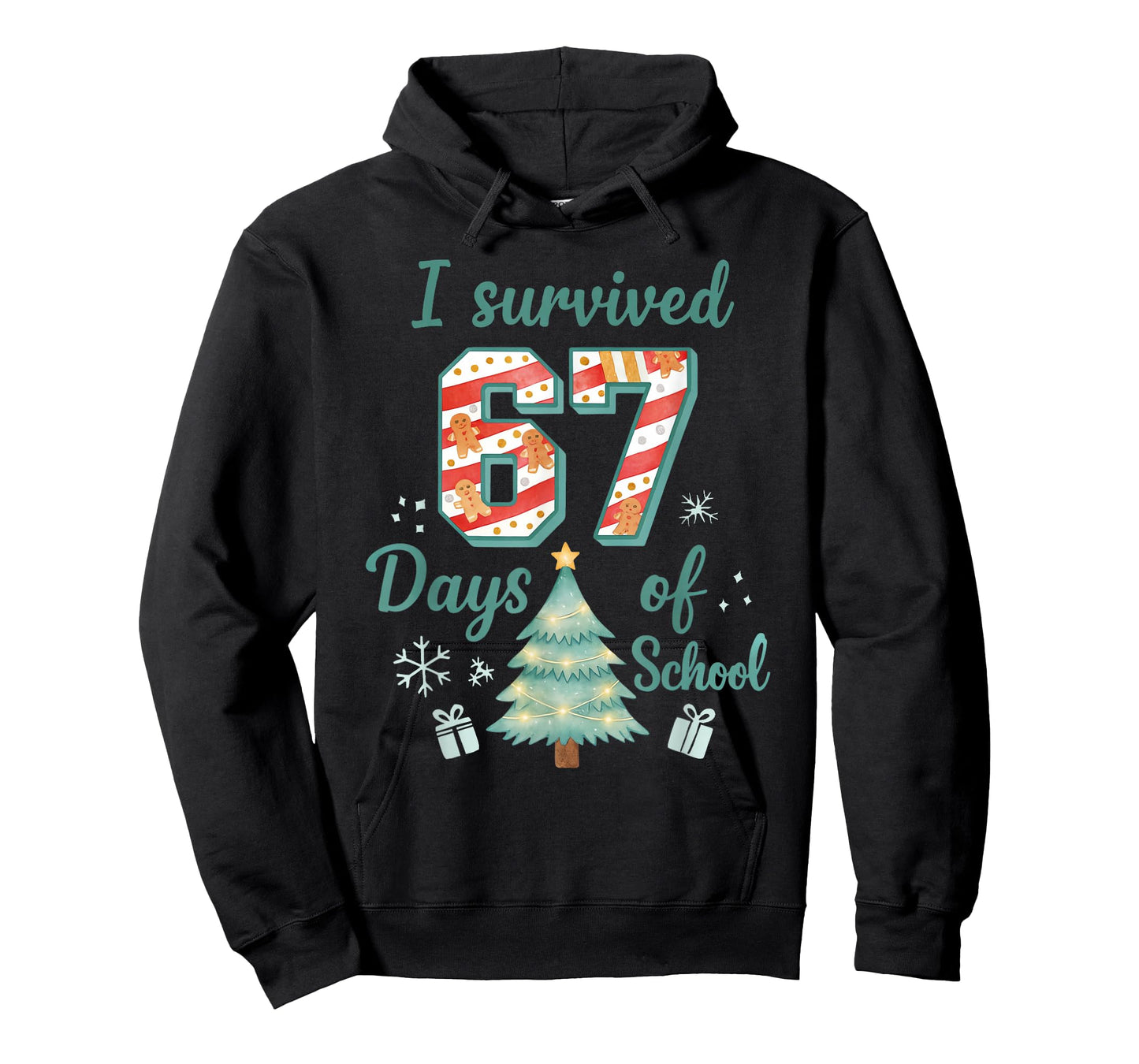 I Survived 67 Days of School Christmas Teacher Student T-Shirt