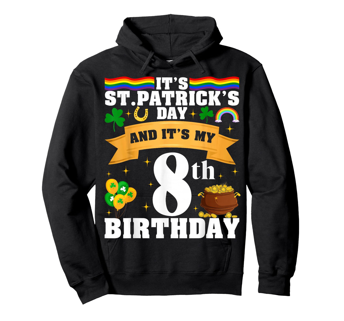 It's St. Patrick's Day and It's My 8th Birthday Party T-Shirt