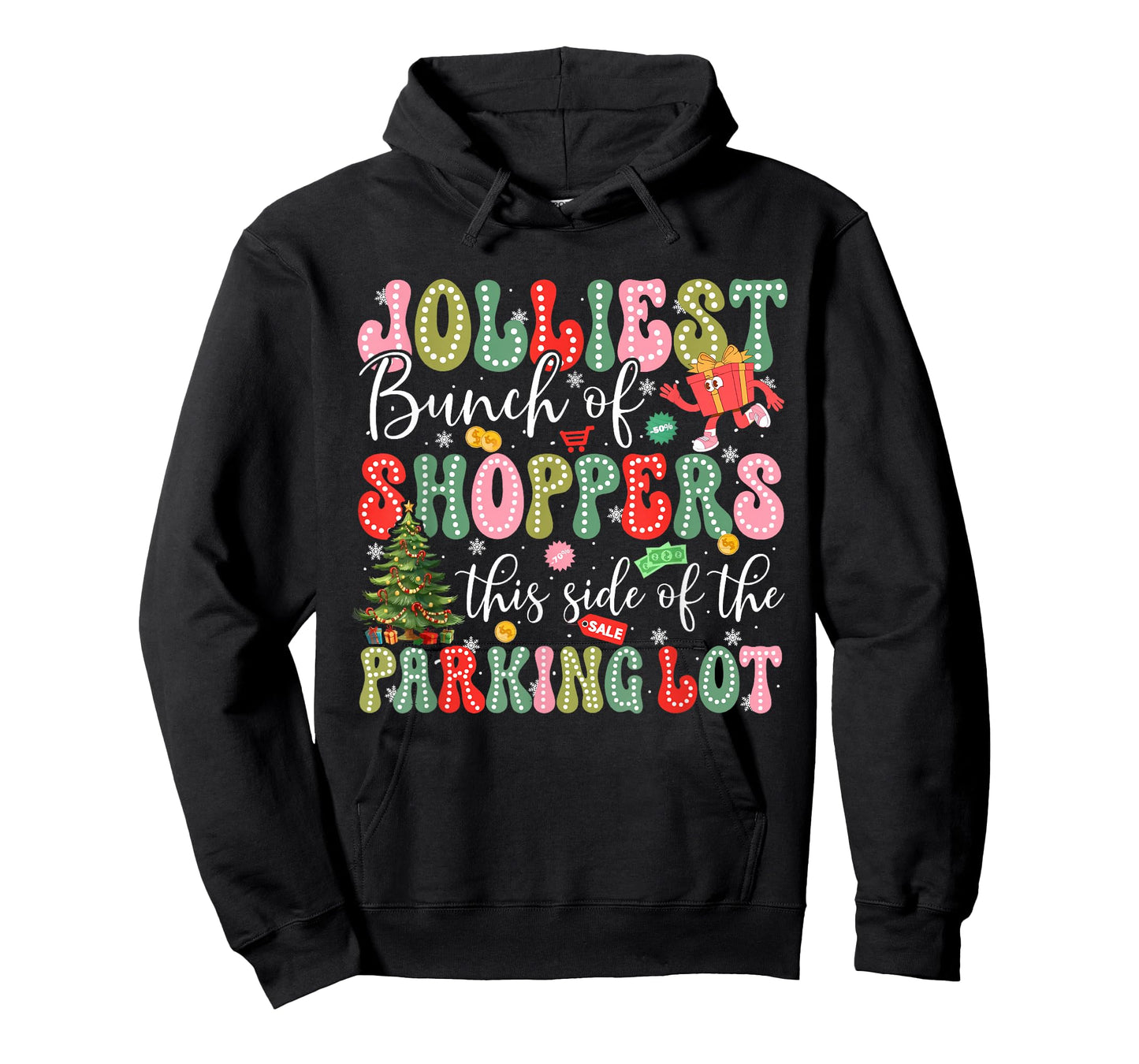 Jolliest Bunch of Shoppers This Side of The Parking Lot Xmas T-Shirt