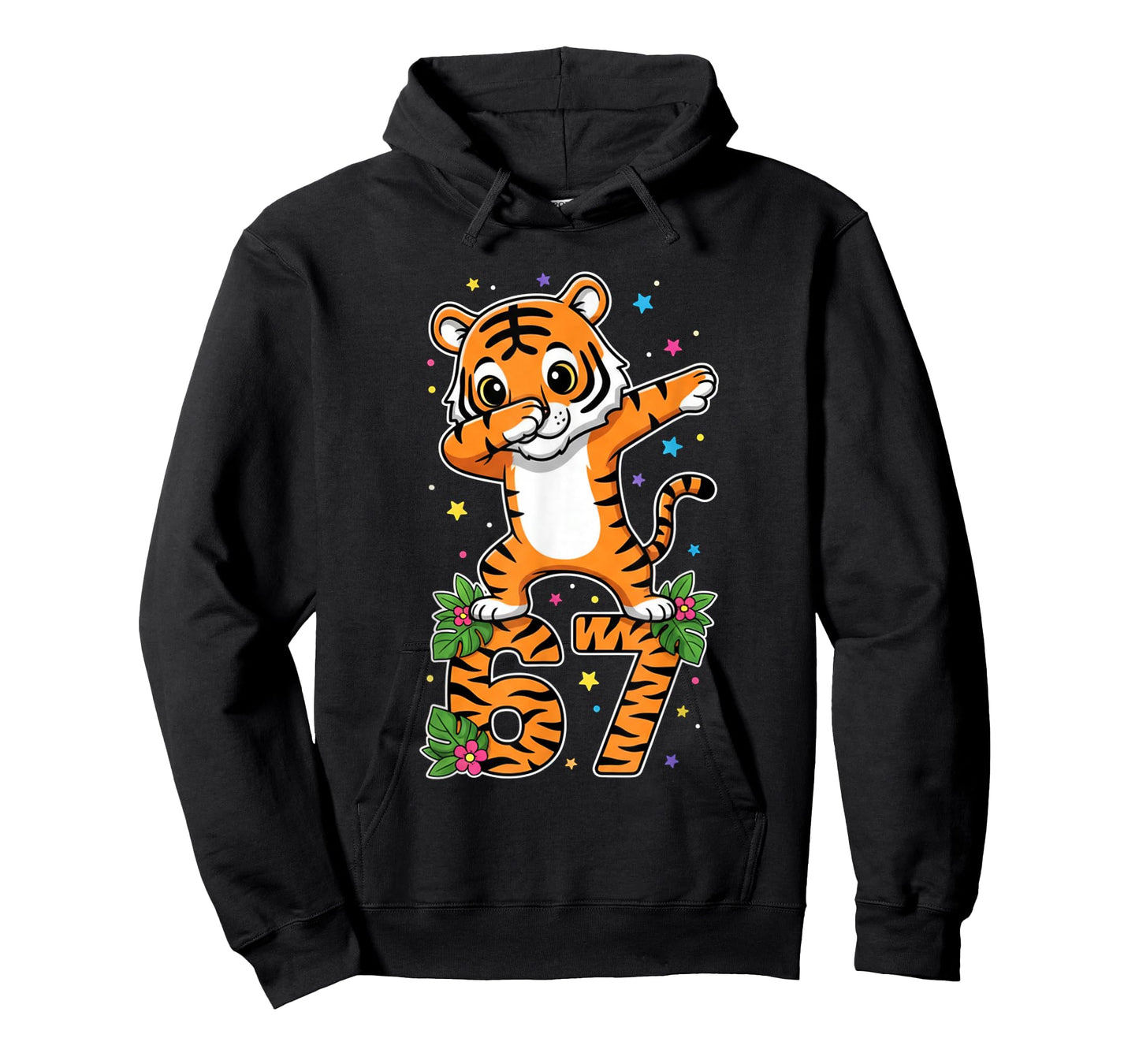 Dabbing Tiger 67 Funny Six Seven Gen Z Slang Meme Cute T-Shirt