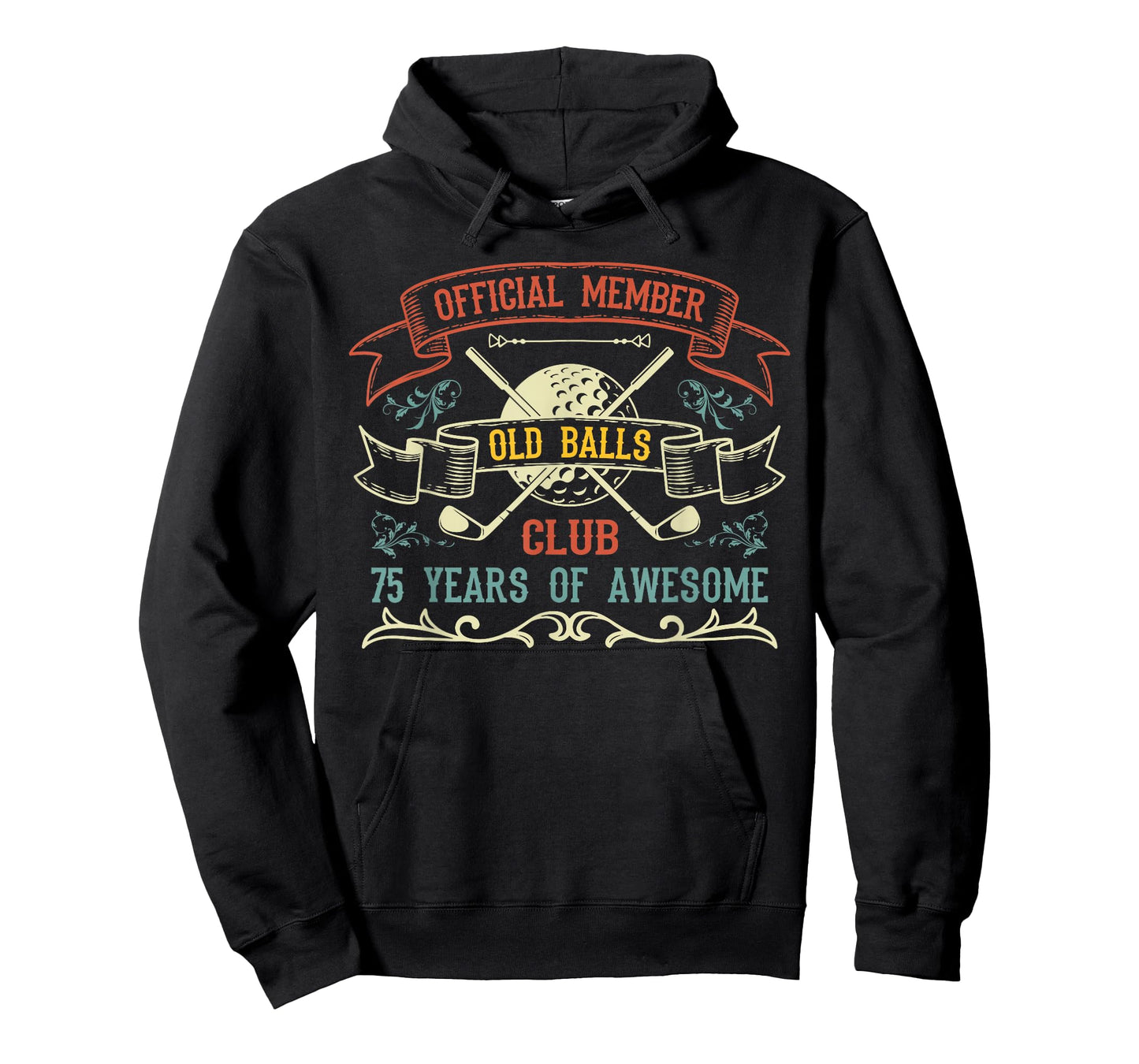 Funny 75th Birthday Old Balls Club 75 Year Old Golfer T-Shirt