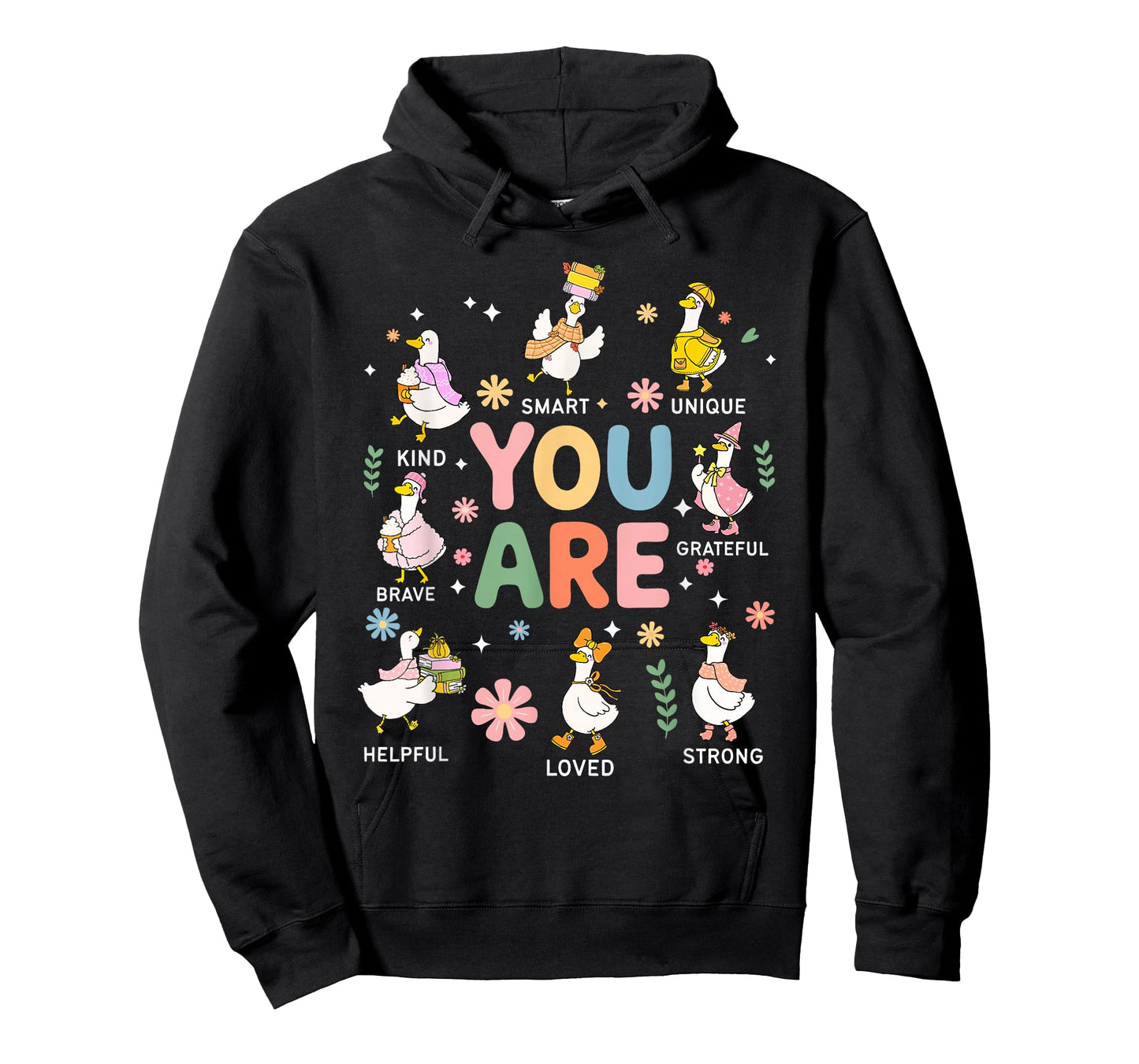 Motivational Ducks Teachers Positive Affirmation Goose T-Shirt