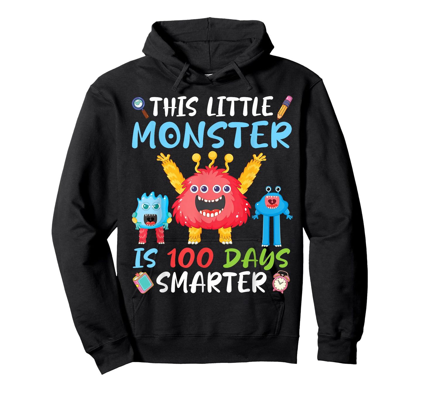 This Little Monster is 100 Days Smarter Student Back School T-Shirt