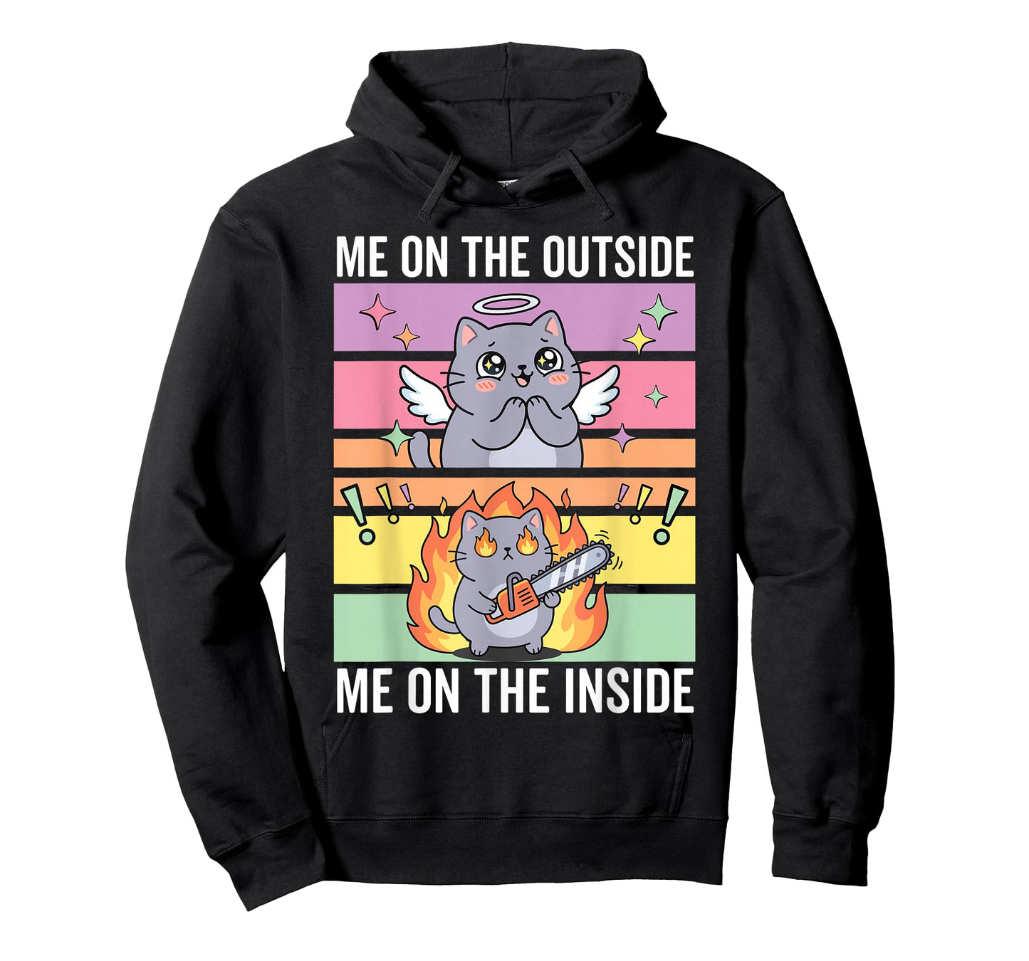 Cat with Chainsaw, Angry Cat, Dark Humor T-Shirt