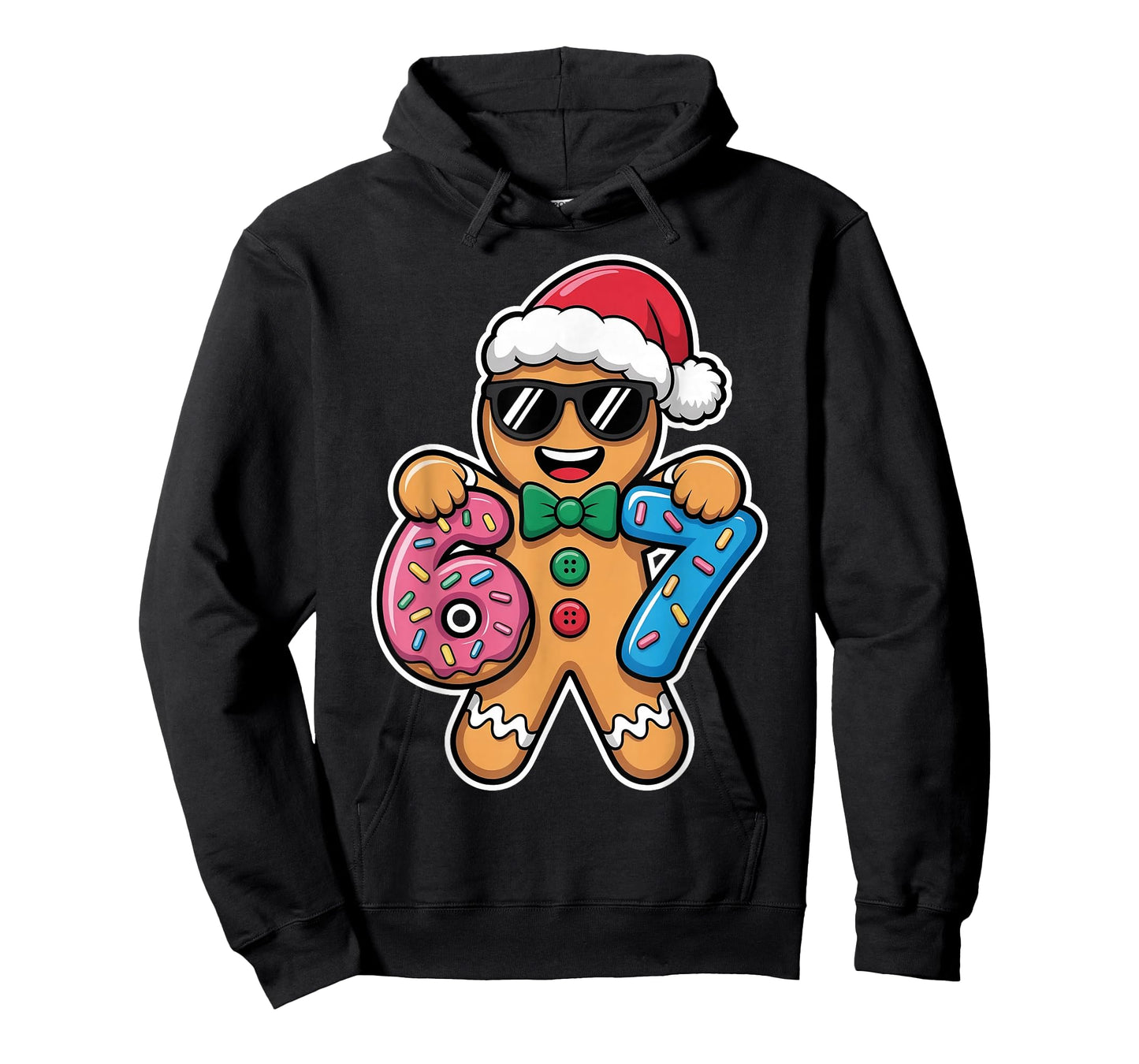 67 Funny Christmas Boys Kids Xmas Six Seven Gingerbread 6 7 T-Shirt
