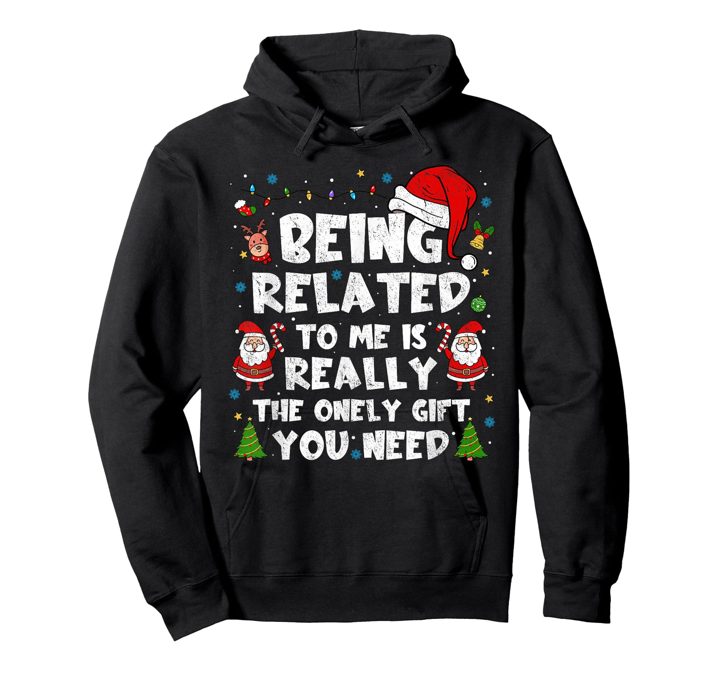 Funny Being Related to Me Xmas Matching Family T-Shirt
