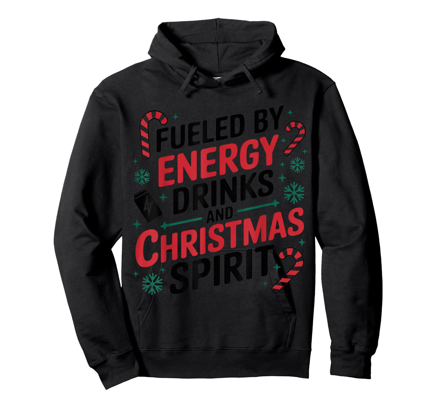 Fueled by Energy Drinks and Christmas Spirit T-Shirt
