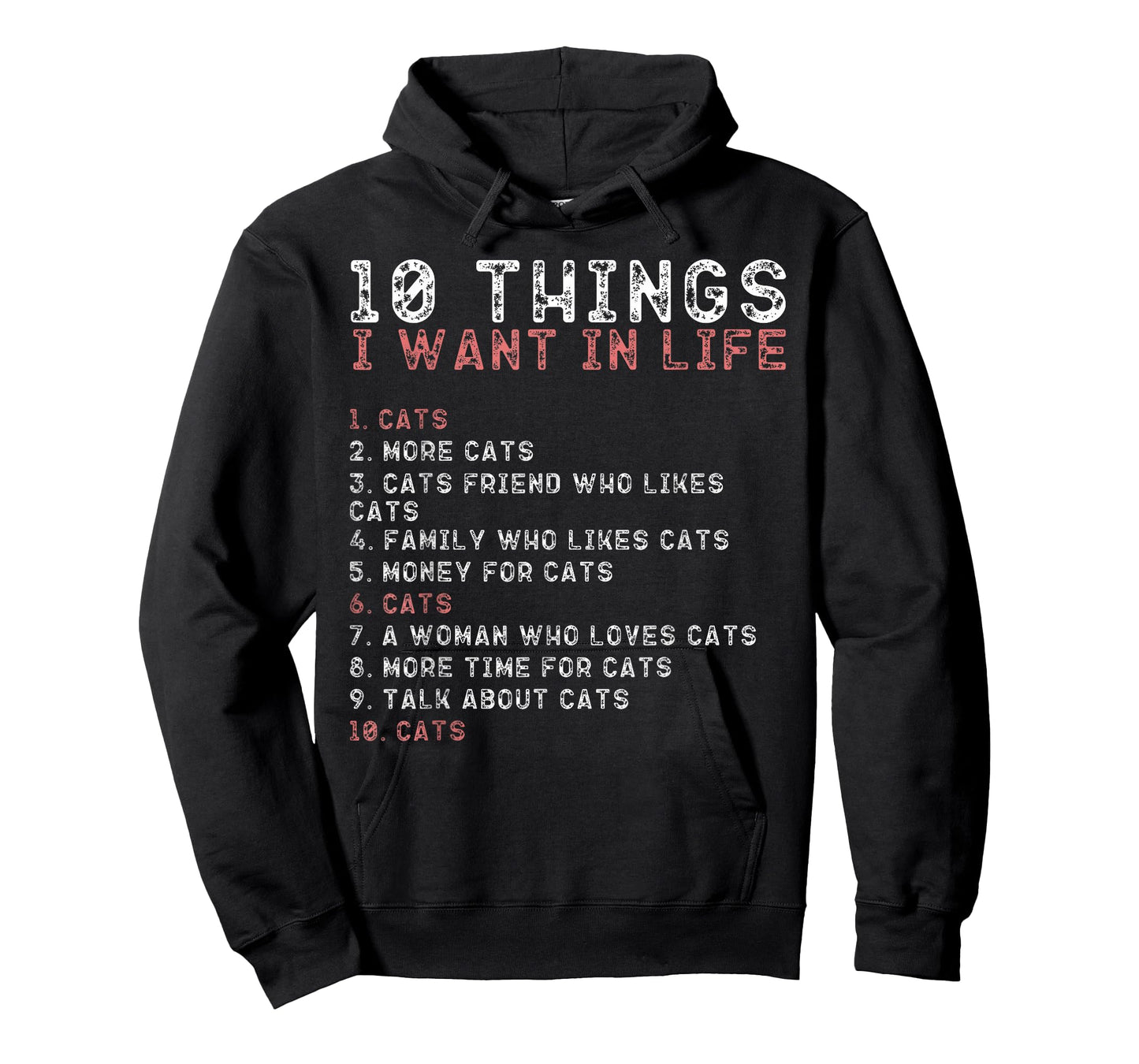 10 Things I Want in My Life Shirts Cats Lovers Men T-Shirt