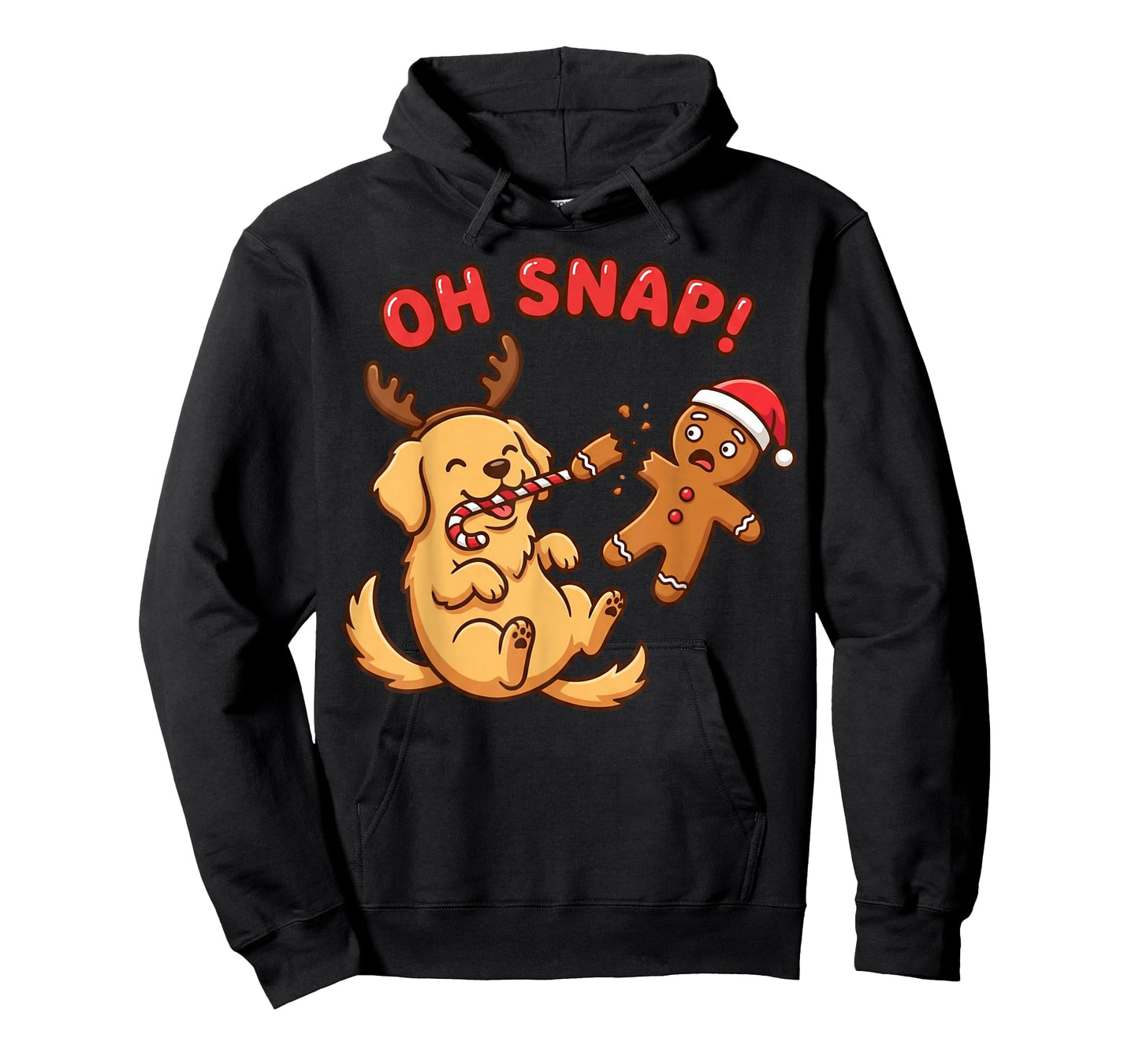 Oh Snap Gingerbread Man Broken Leg Funny Dog Christmas T-Shirt