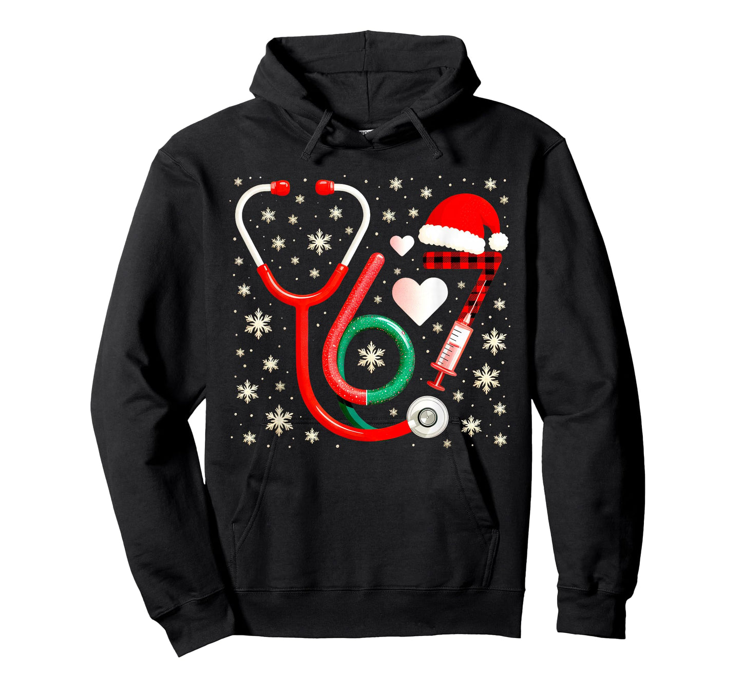 Funny 67 Meme Nurse Six Seven Nursing Festive Christmas T-Shirt