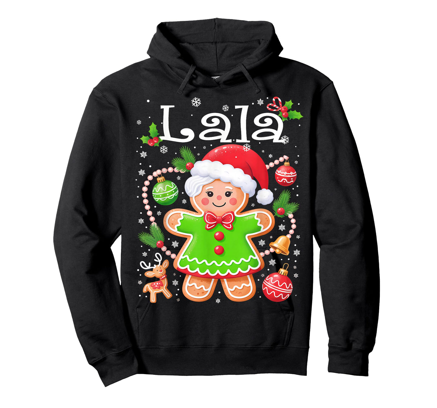 Cute Lala Gingerbread Family Matching Christmas Cookie Crew T-Shirt