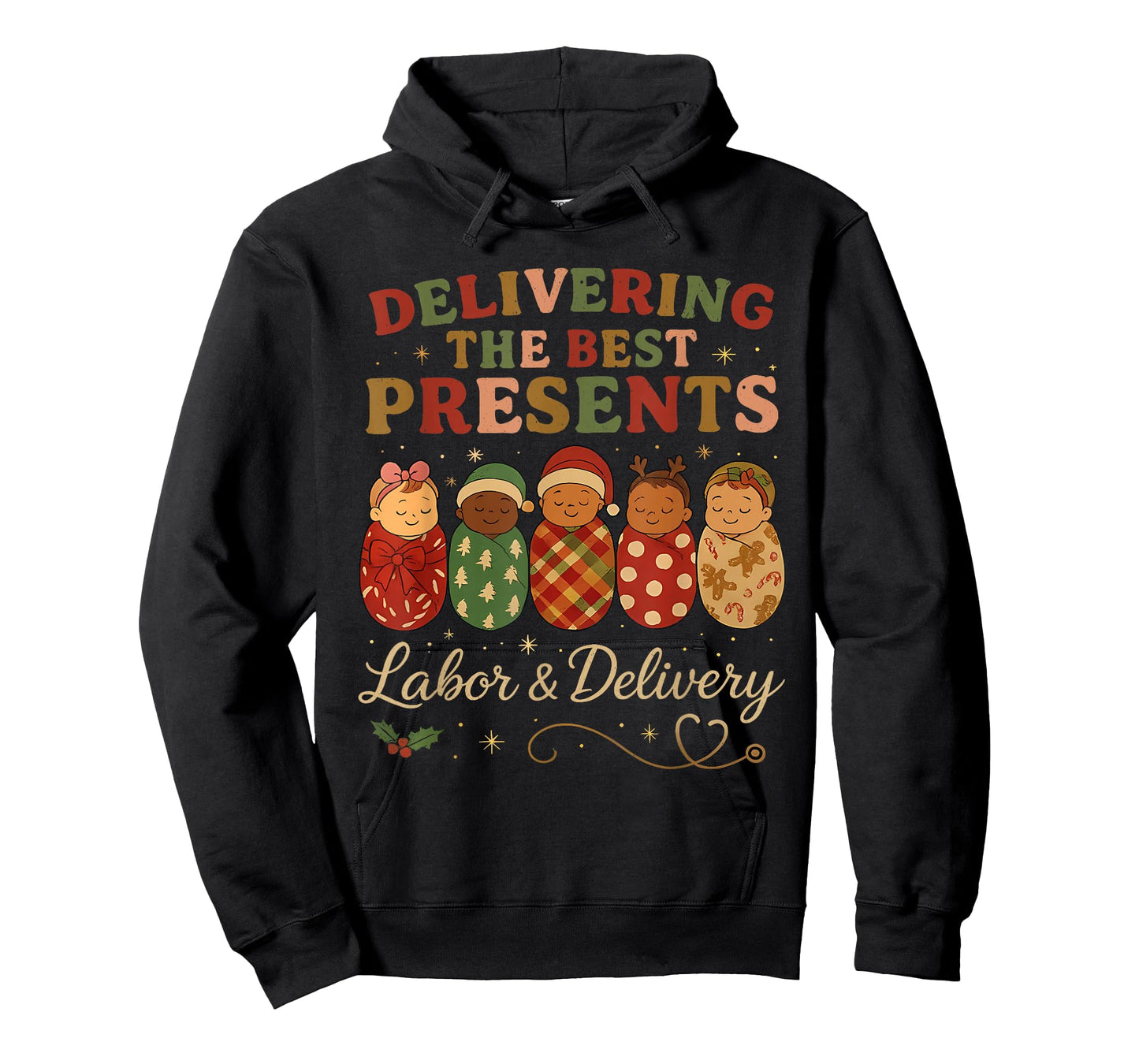 Delivering The Best Presents Labor Delivery Nurse Christmas T-Shirt