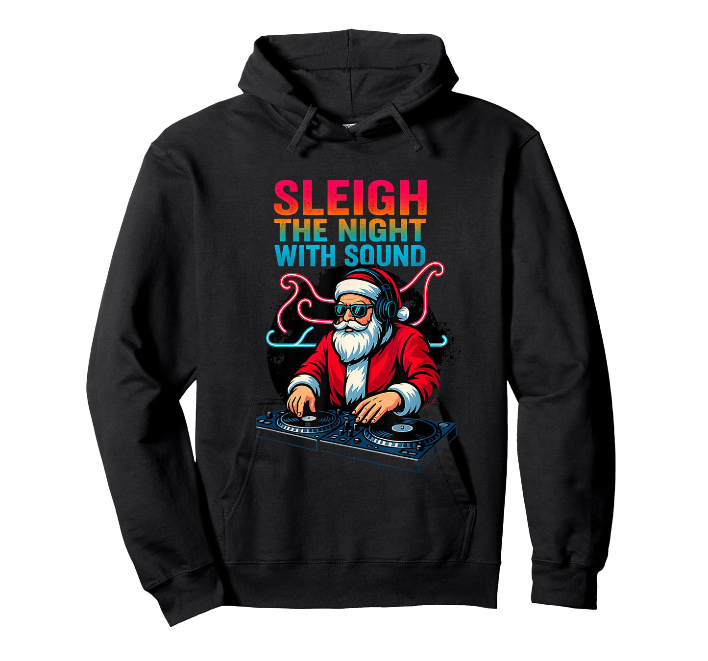 Sleigh The Night | Funny Santa DJ Christmas Party T-Shirt