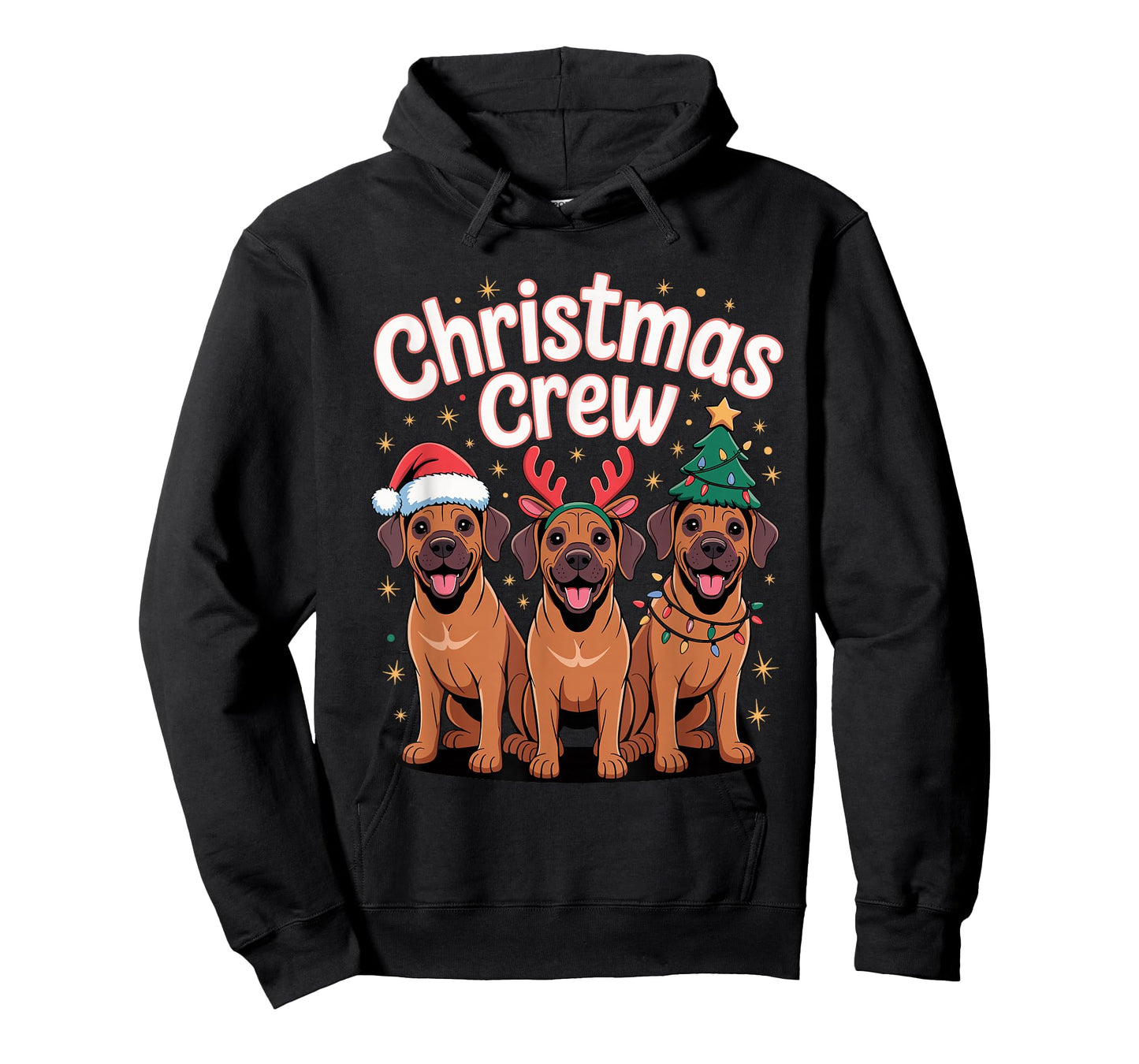 Christmas Crew Xmas Dog Funny Christmas Rhodesian Ridgeback T-Shirt