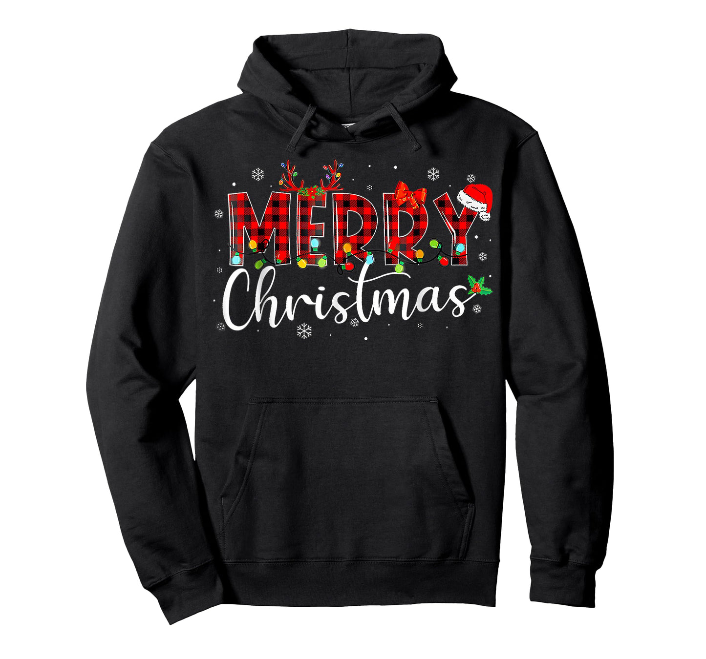 Merry Christmas Buffalo Plaid T-Shirt