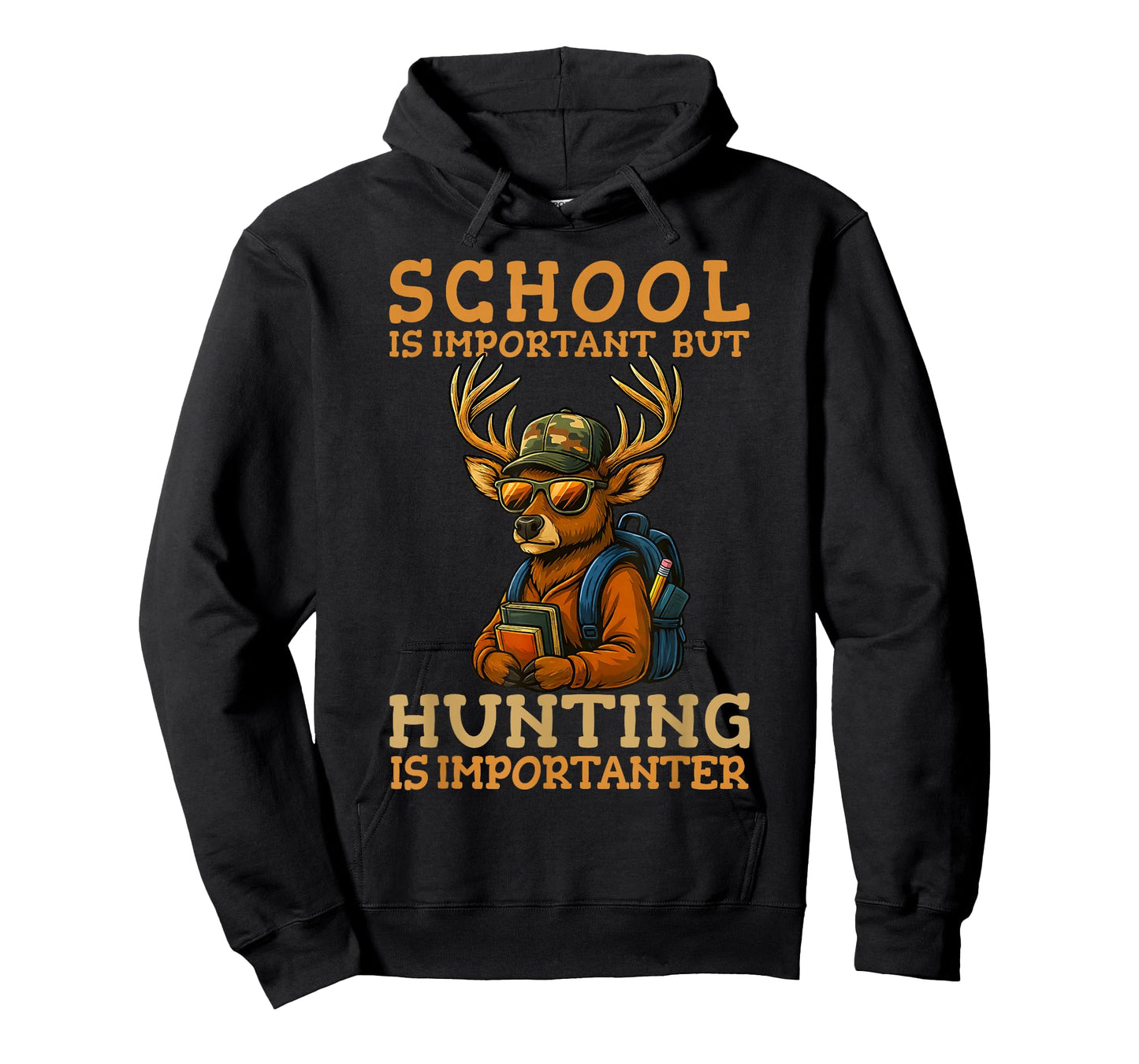 School Important Hunting Importanter Funny Deer Hunter T-Shirt