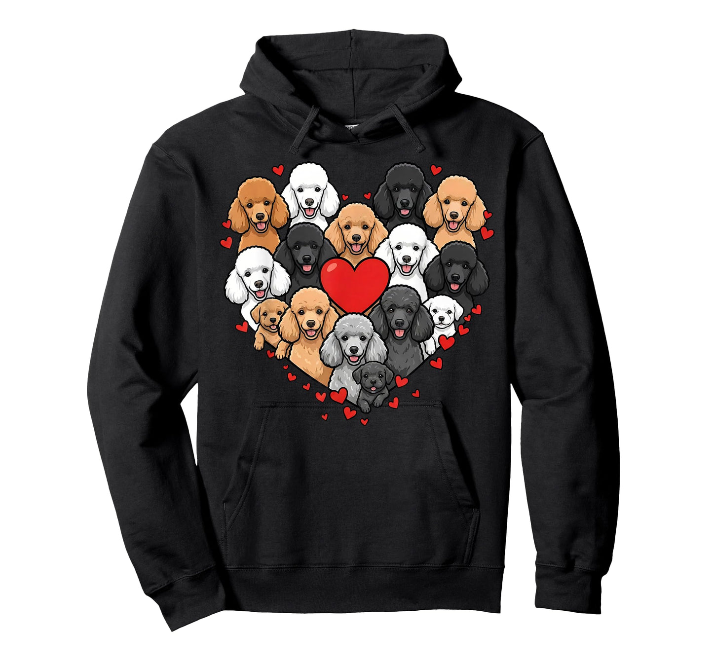 Cute Poodle Heart Love Dog Pet Valentine T-Shirt