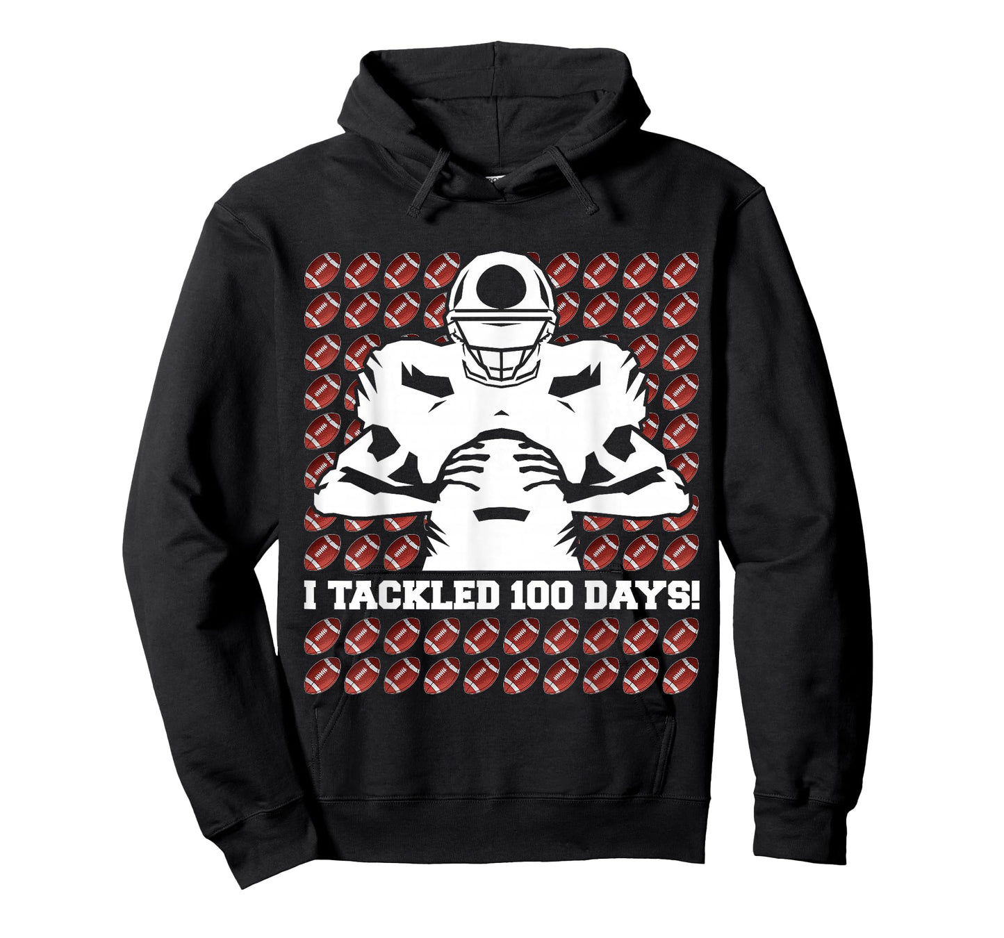 100 Days of School Football I Tackled 100th Day Smarter Kids T-Shirt