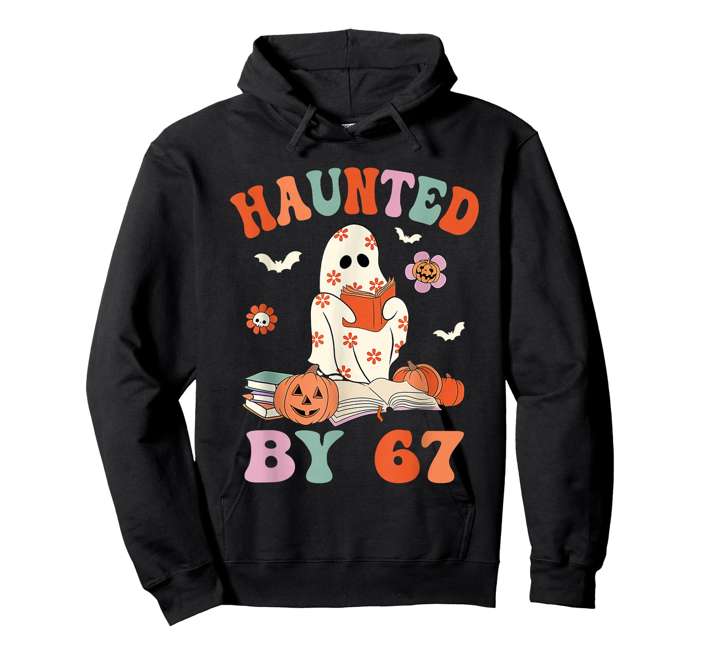 Haunted by 67 Funny Boo Ghost Teacher 6 7 Halloween Costume T-Shirt