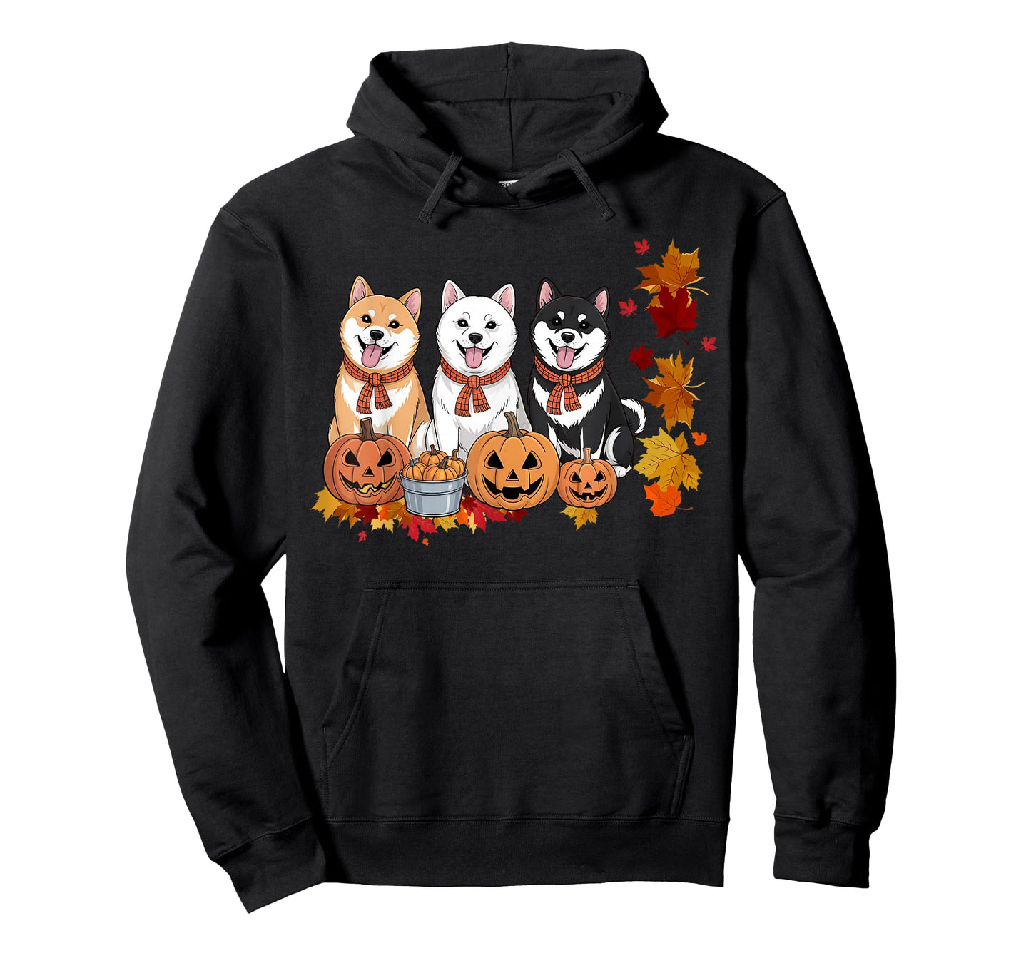 Funny Three Shiba Inu Dog Pumpkin Fall Autumn Thanksgiving T-Shirt