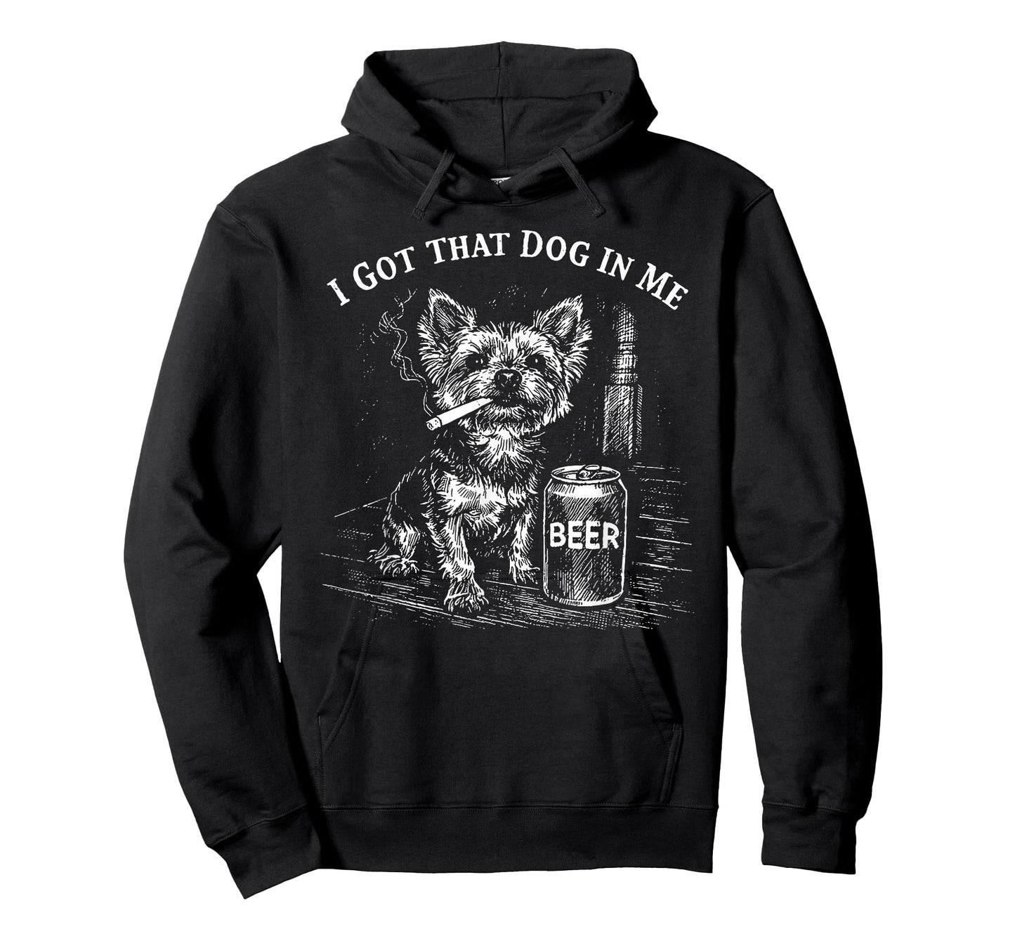 I Got That Dog in Me Funny Yorkie Smoking Cigarette Meme T-Shirt