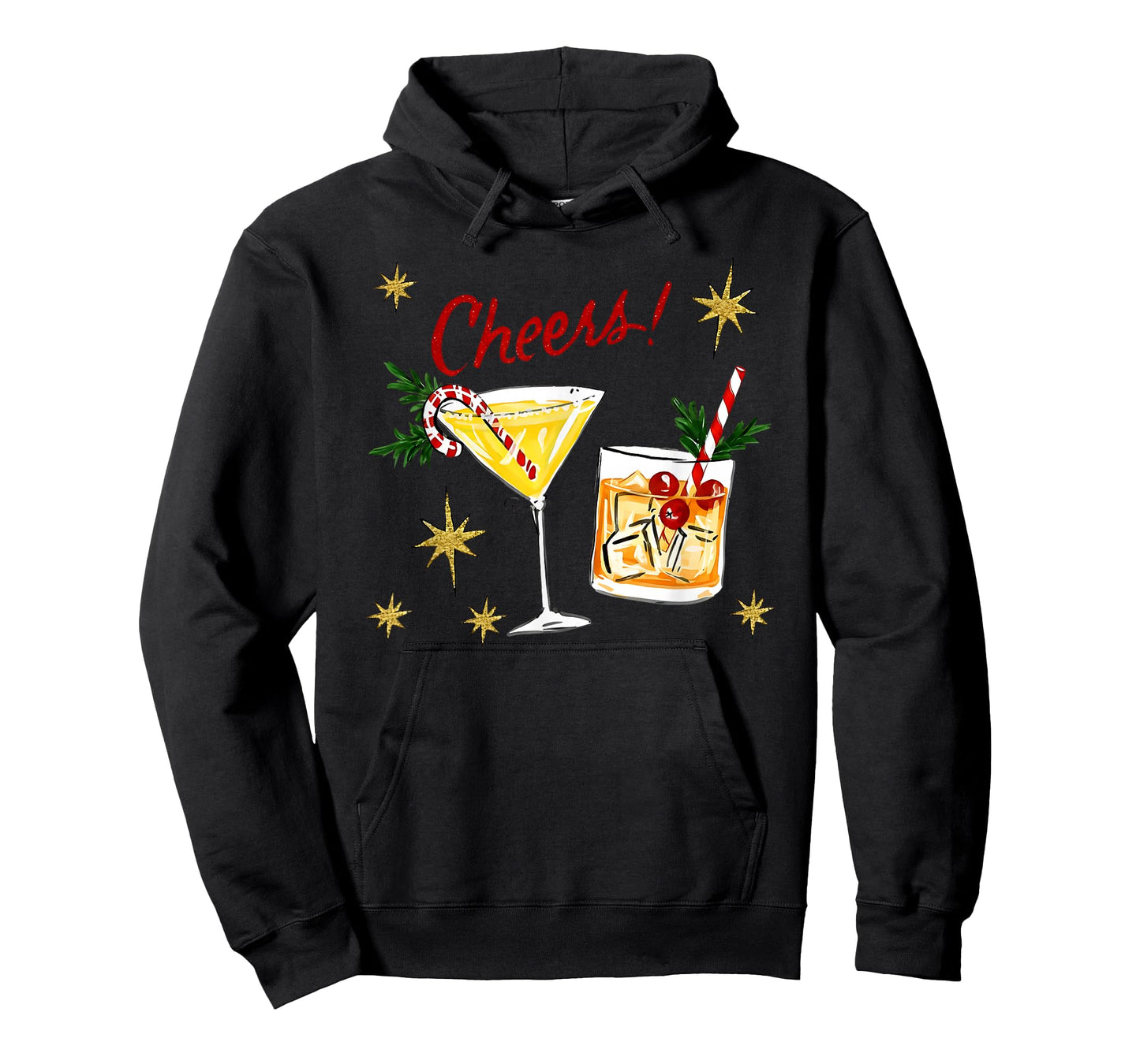 Full of Holiday Spirit Cheers Martini Christmas Drinks Women T-Shirt