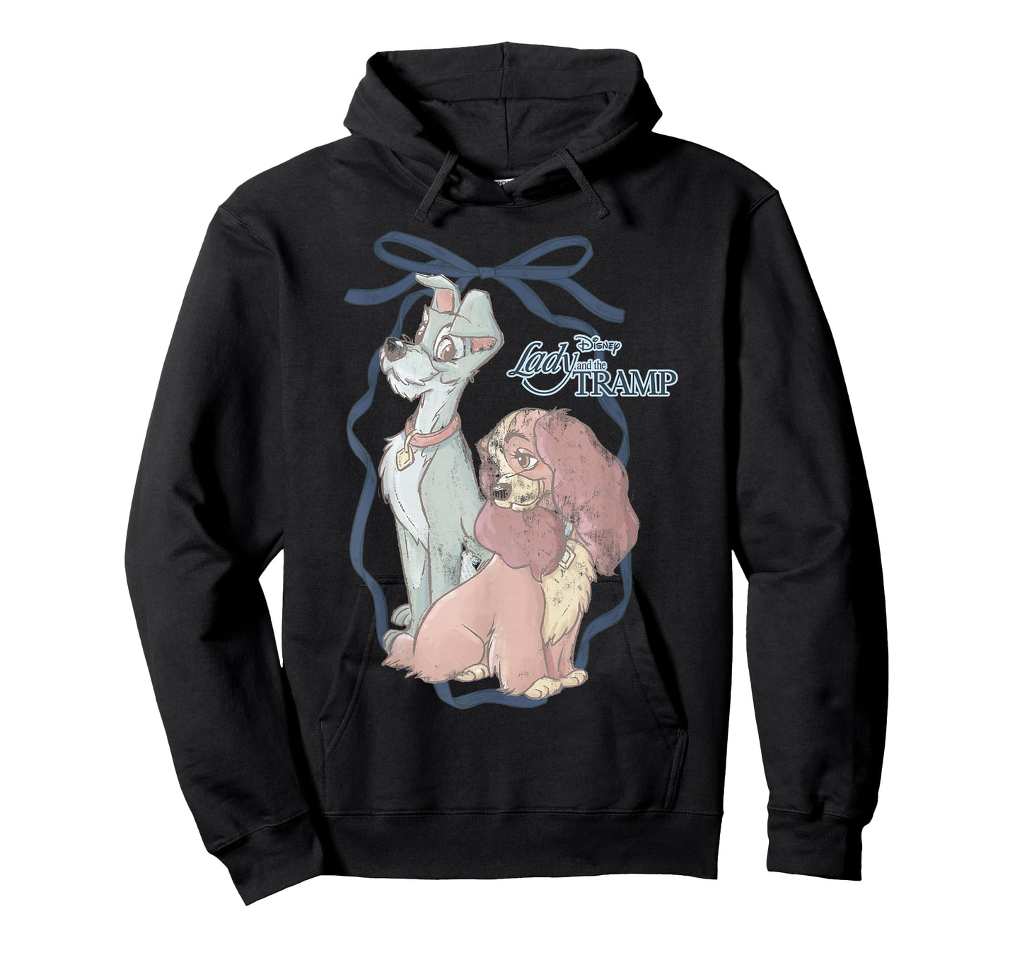 Disney Lady and The Tramp Water Color Painting Bow Portrait T-Shirt