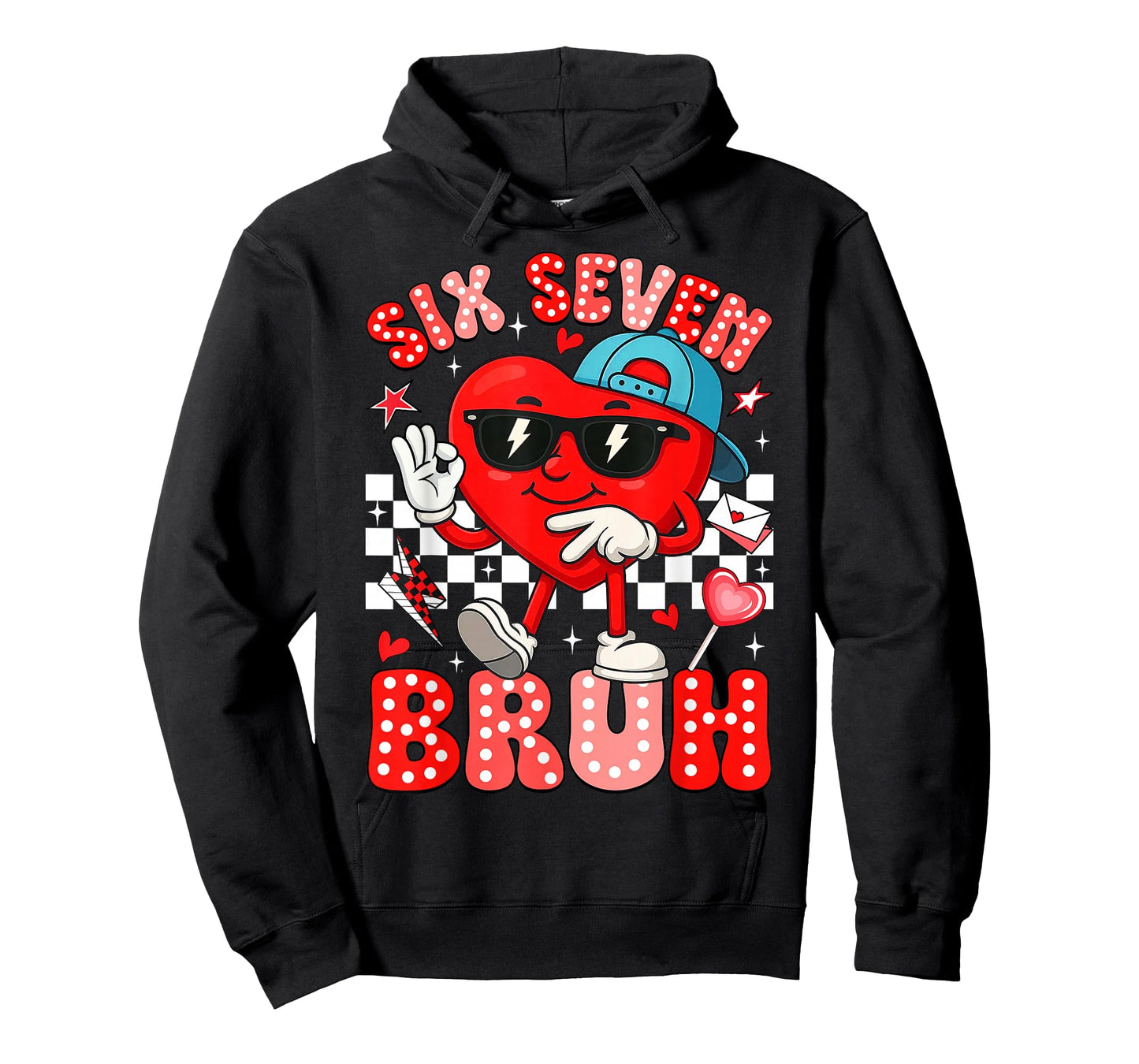 Funny Heart Meme 67 Six Seven Bruh Valentines Day Boys Kids T-Shirt