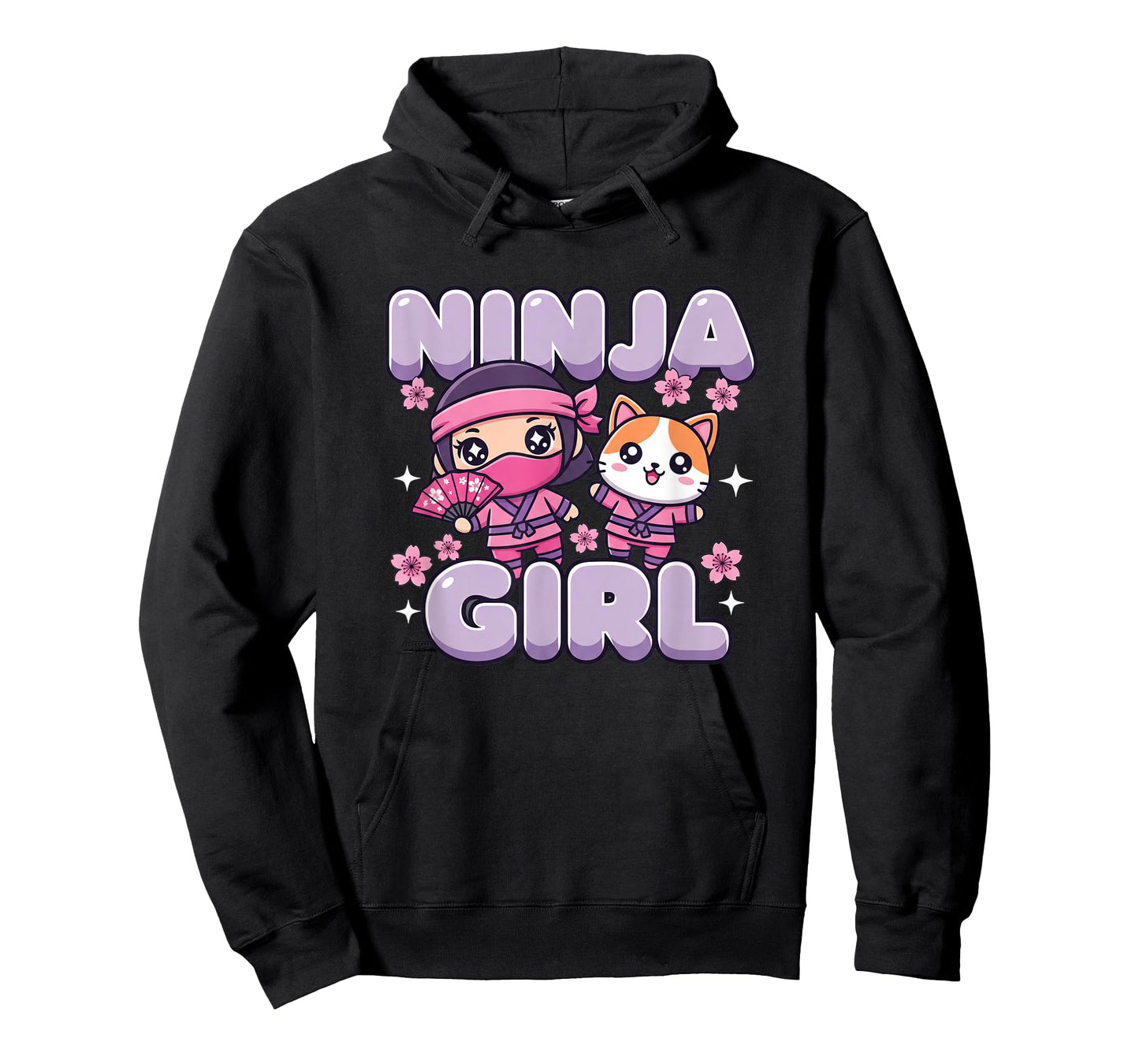 Cat Ninja Girl Cute Kawaii Ninja Cat Birthday Party T-Shirt