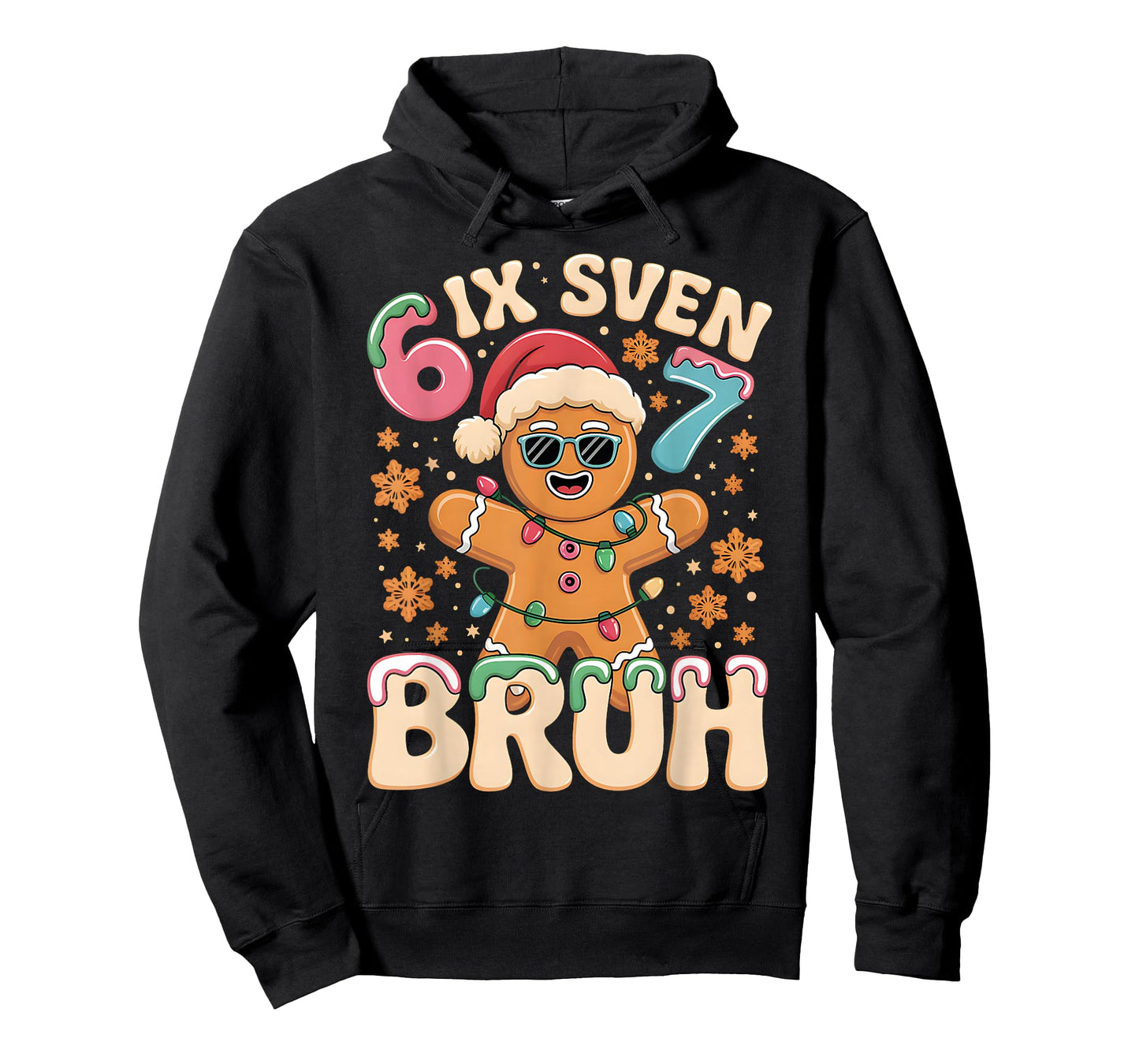 Bruh 67 Christmas Six Seven Gingerbreadman Boys 67 Christmas T-Shirt