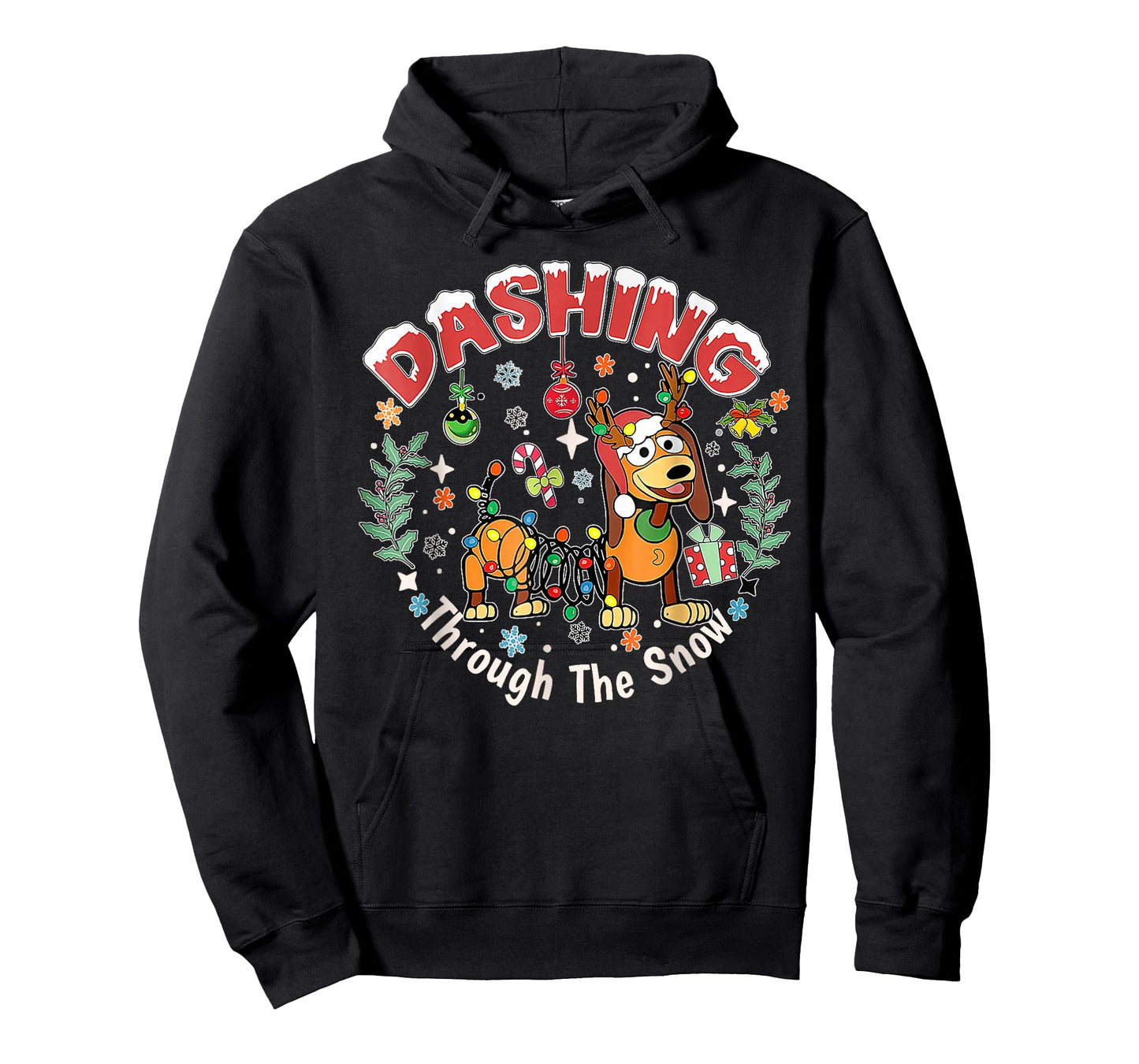 Dashing Through The Snow, Dog Christmas, Funny Christmas T-Shirt