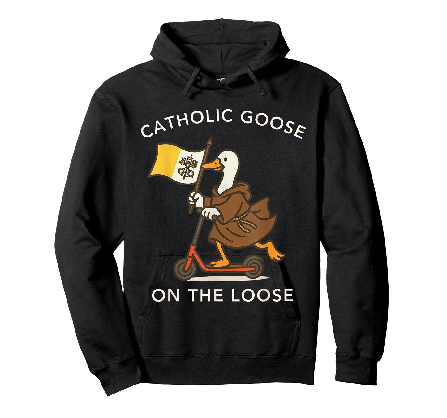 Catholic Goose On The Loose Funny Religious Silly Goose Meme T-Shirt