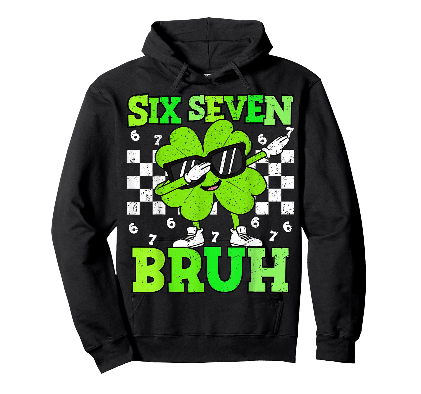 Boys St Patricks Day 67 Bruh Dabbing Shamrock Clover Kids T-Shirt