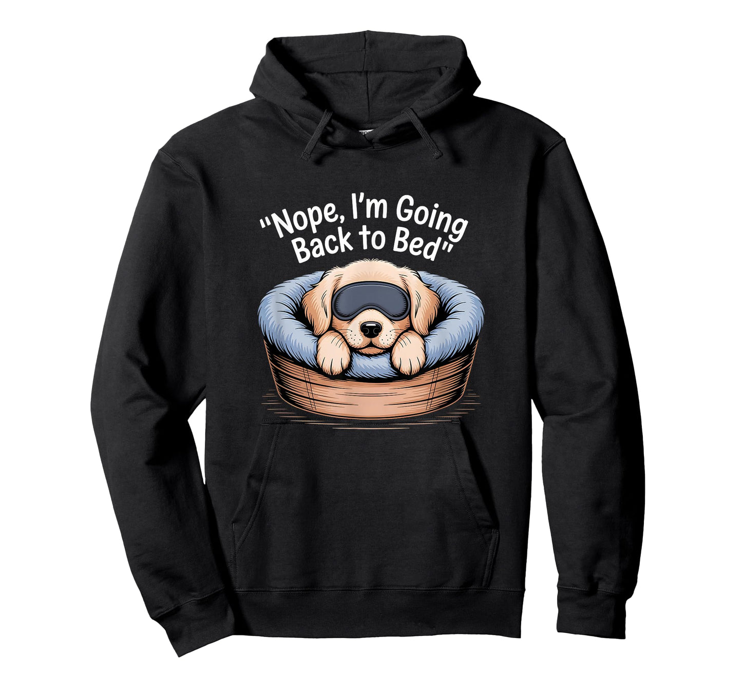 Nope, I'm Going Back to Bed Funny Cute Sleepy Puppy Dog T-Shirt