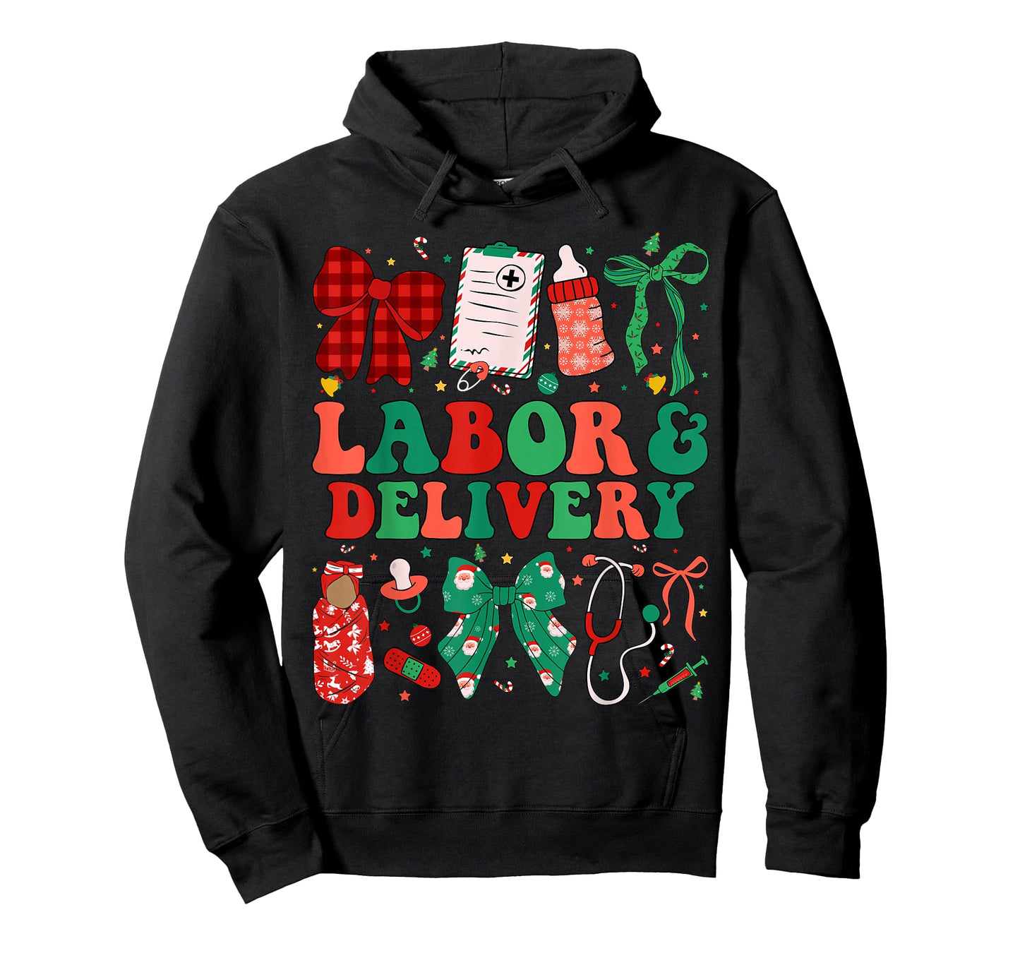 Labor and Delivery Nurse Christmas L&D Nursing Xmas T-Shirt
