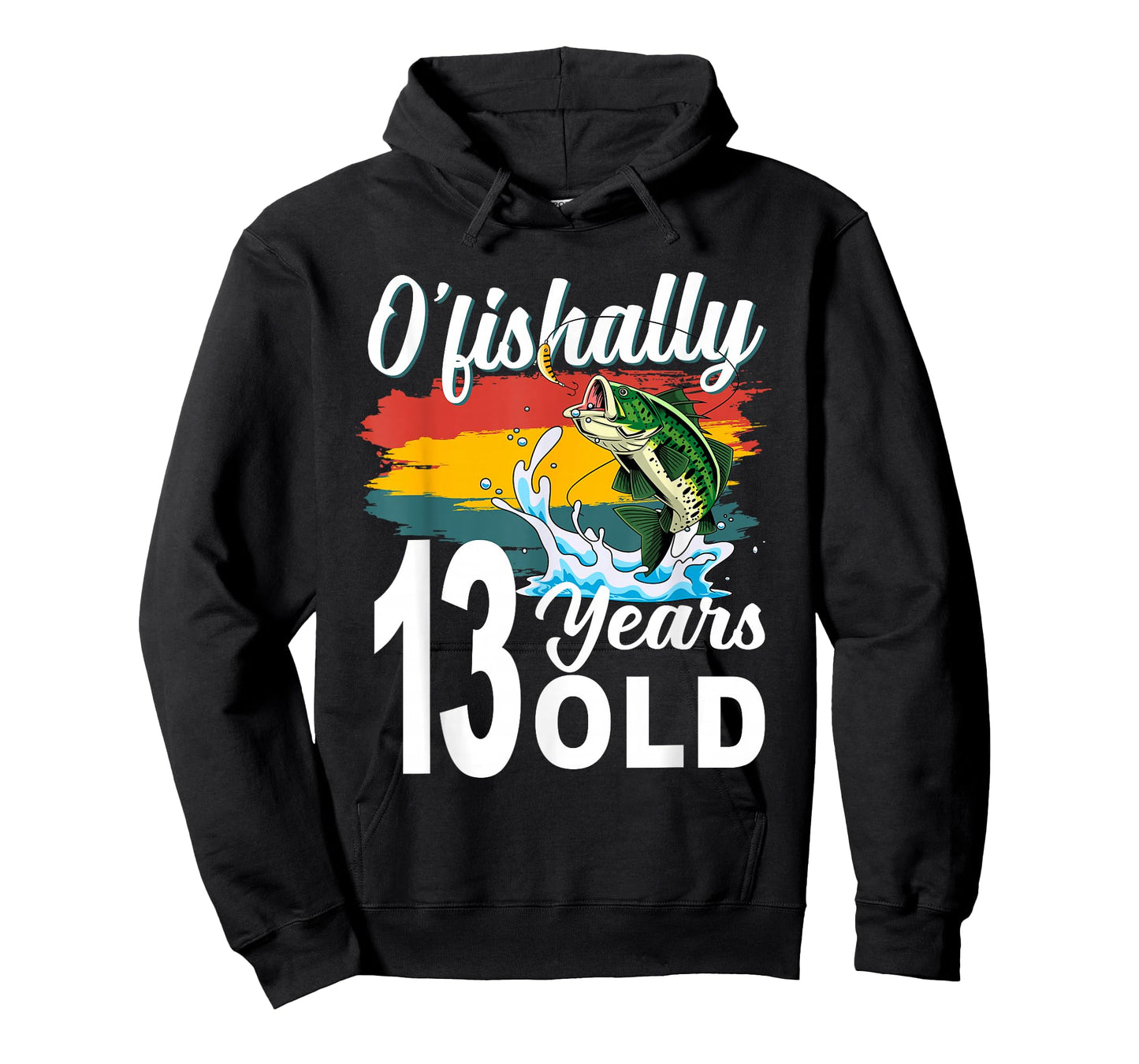 O’fishally 13 Years Old Birthday Boy Fishing Themed Party T-Shirt