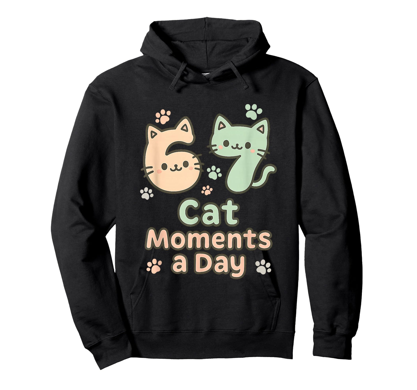 Kawaii Cat Kitten Mom 6 7 Alpha Gen Slang Six Seven Meme T-Shirt